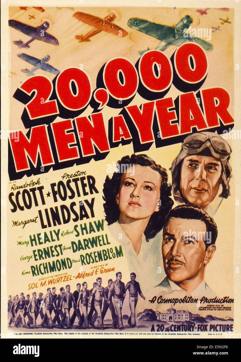 20.000 uomini un anno, in senso orario da sinistra: Margaret Lindsay, Randolph Scott, Preston Foster, 1939, TM e Copyright ©xx secolo Foto Stock