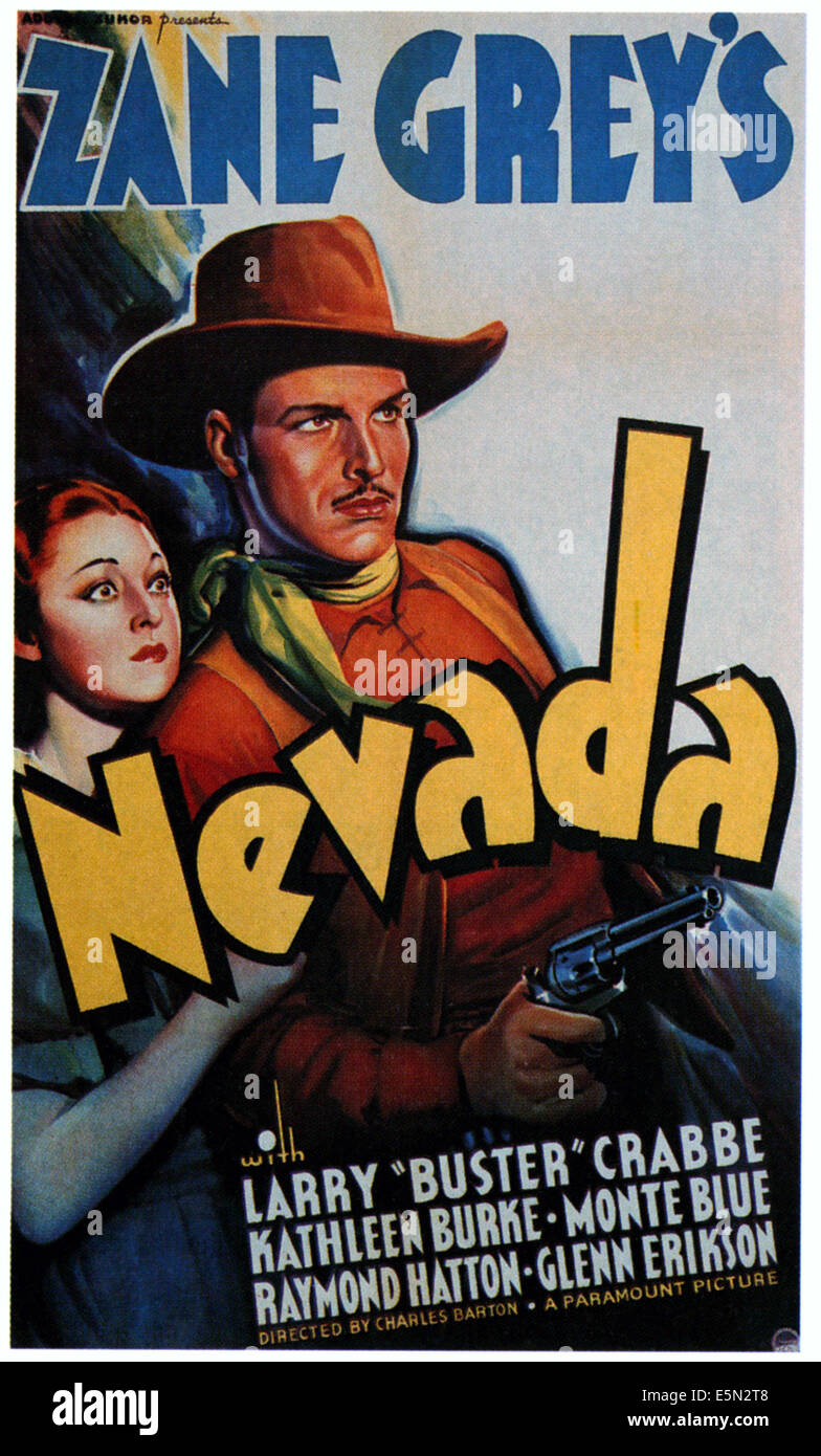 NEVADA, da sinistra: Kathleen Burke, Larry "Buster Crabbe", 1935. Foto Stock