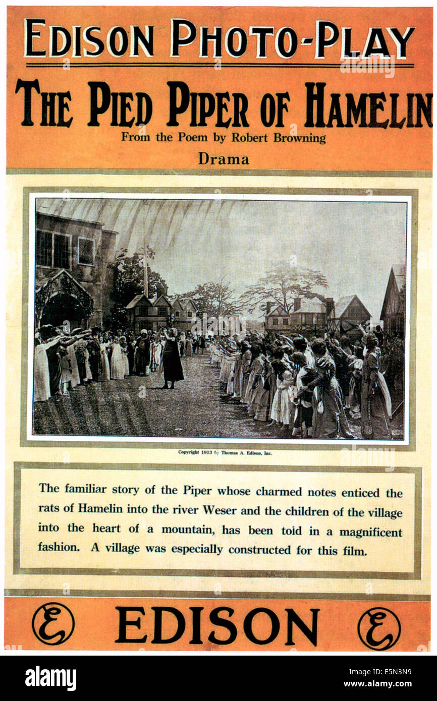 Il Pifferaio di Hamelin, 1913. Foto Stock