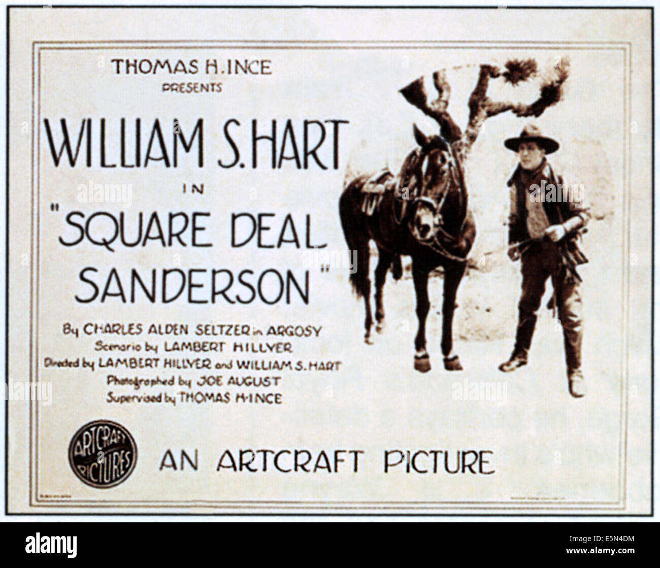 SQUARE DEAL Sanderson, A destra: William S. Hart, 1919. Foto Stock