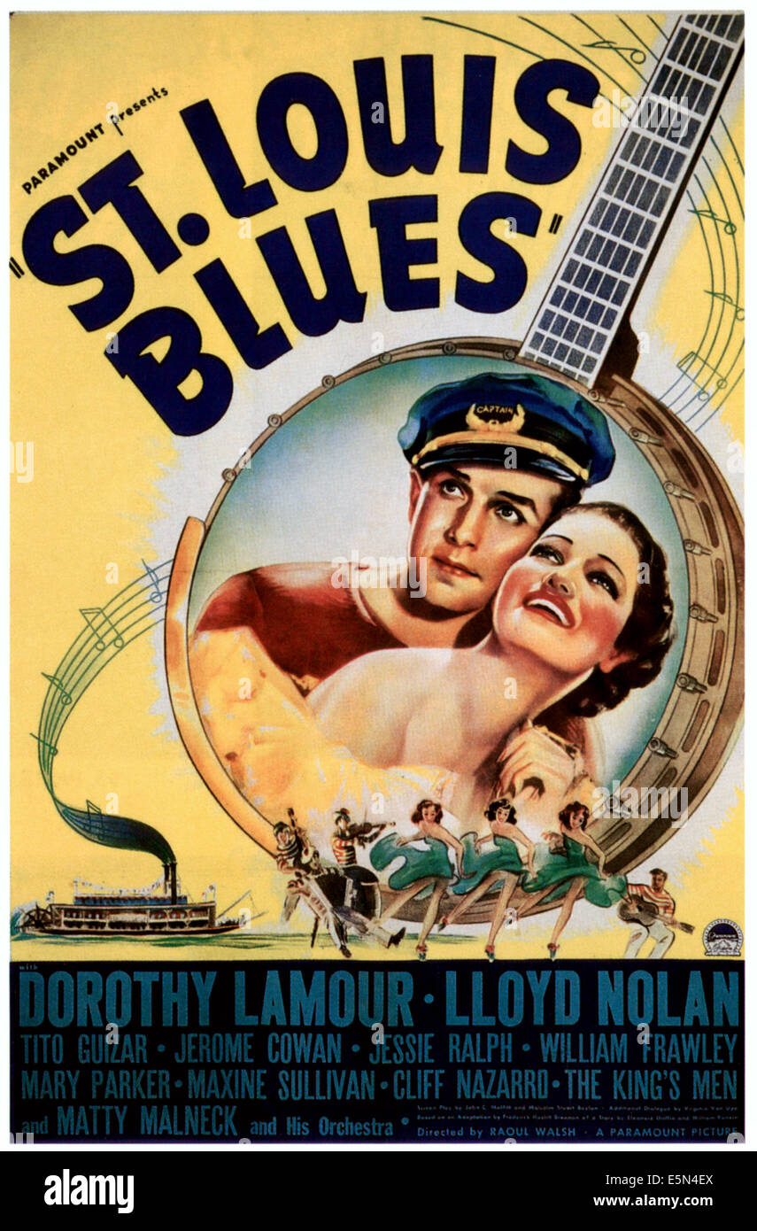 ST. LOUIS blues, da sinistra: Lloyd Nolan, Dorothy Lamour, 1939. Foto Stock
