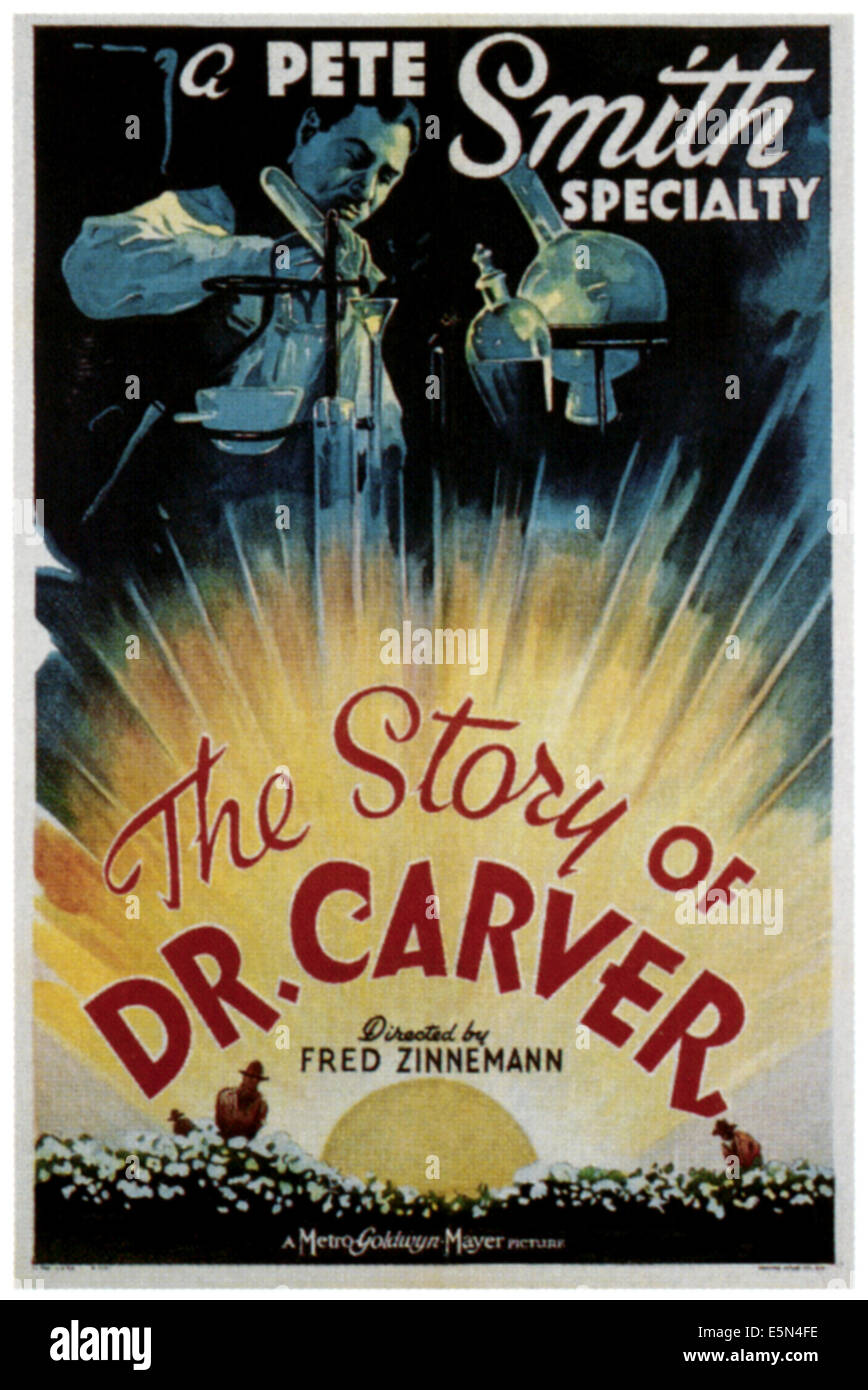 La storia di DR. CARVER, 1938. Foto Stock