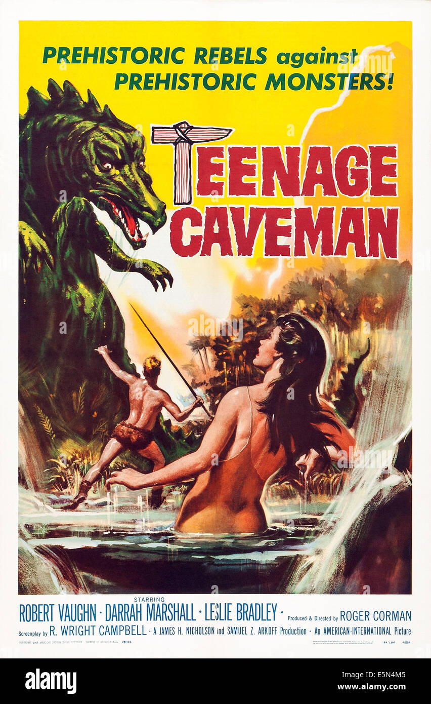 TEENAGE CAVEMAN, noi poster, 1958 Foto Stock