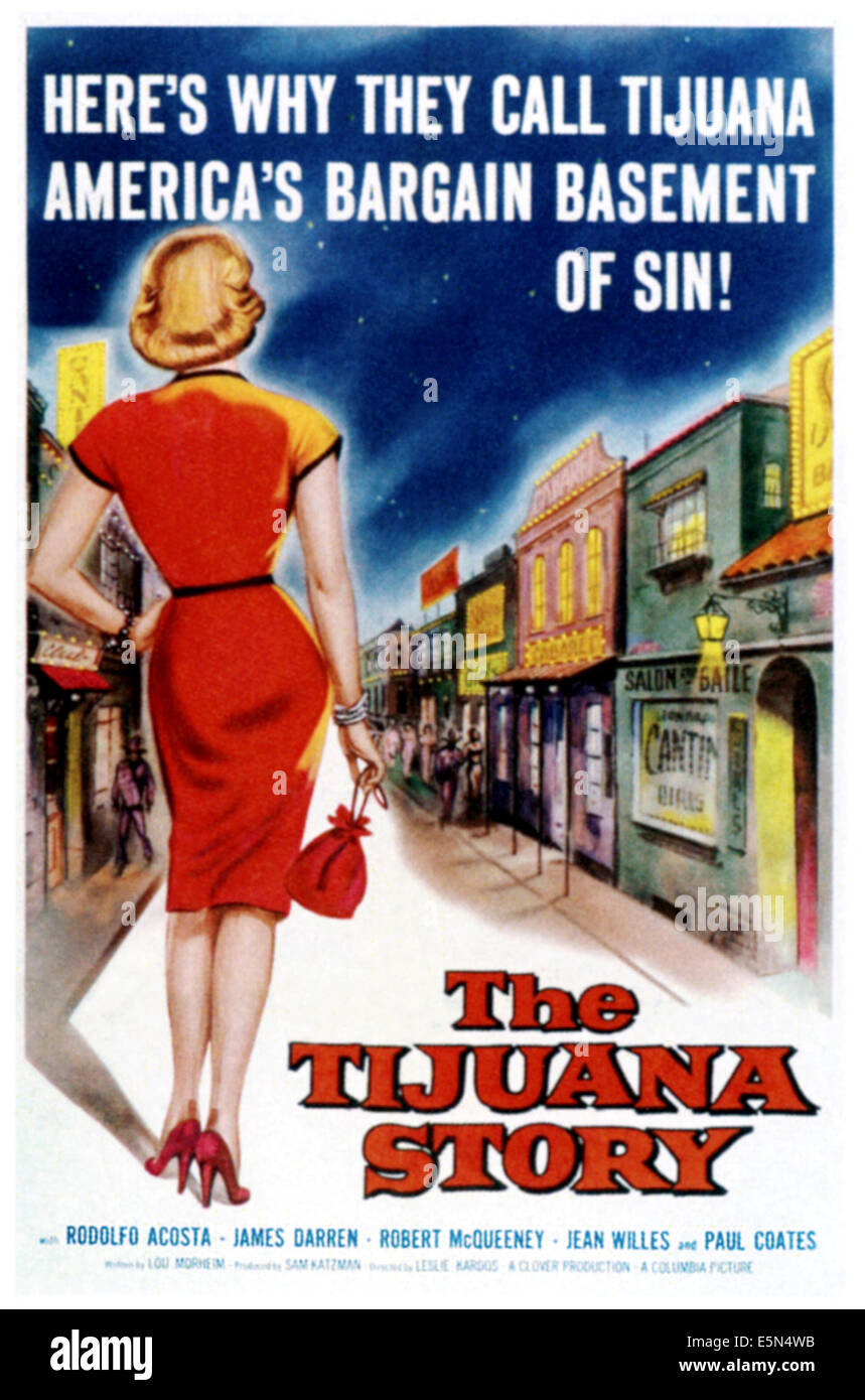 La storia di Tijuana, locandina, 1957 Foto Stock