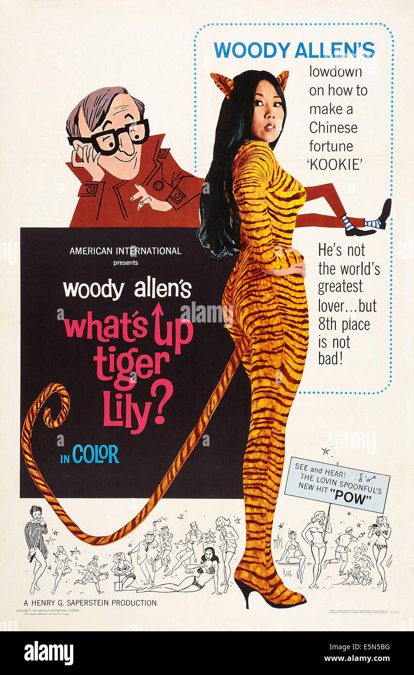 Che cosa è in su, TIGER LILY?, noi locandina, sinistra: Woody Allen, 1966. Foto Stock
