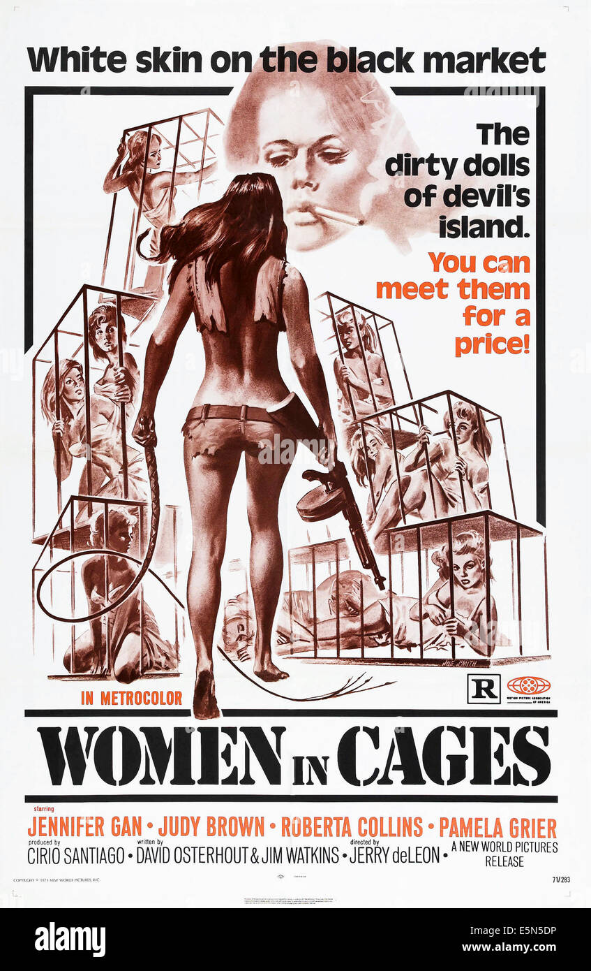 Le donne in gabbie, noi poster, 1971. Foto Stock