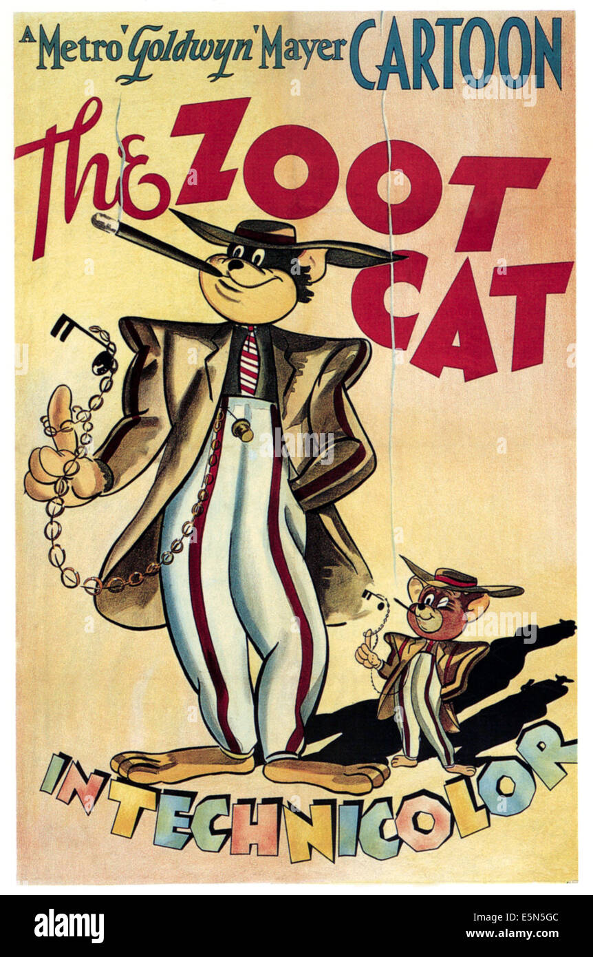 La ZOOT CAT, da sinistra: Tom e Jerry, 1944. Foto Stock