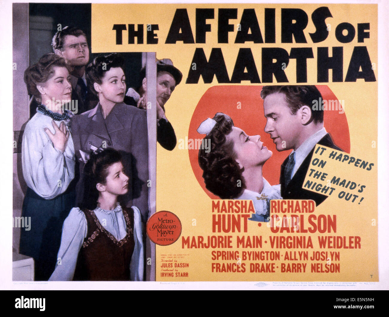 Gli affari di Marta, noi lobbycard: sinistra, dal basso in alto: Virginia Weidler, Spring Byington, Frances Drake, Marjorie Main, Foto Stock