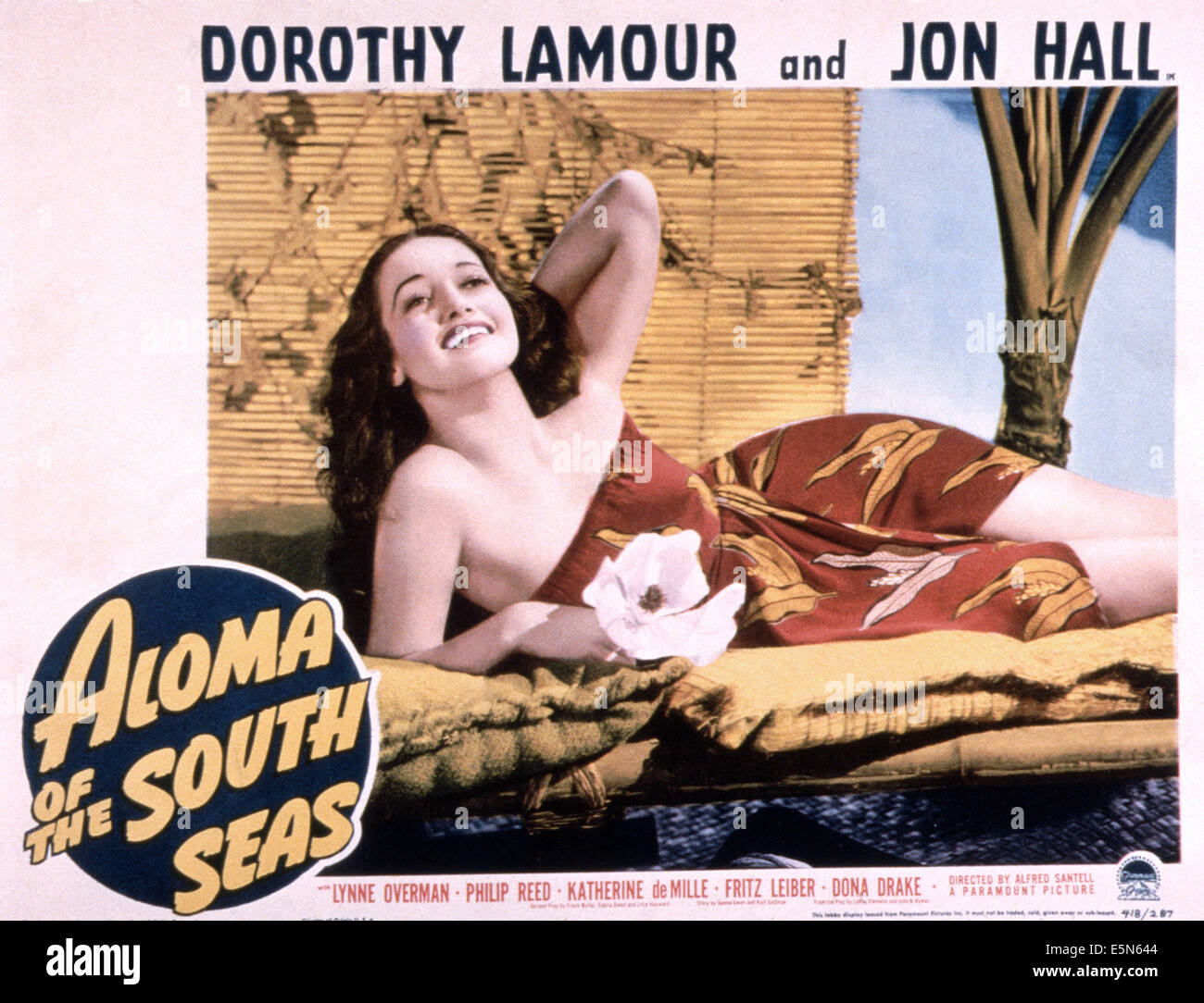 ALOMA DEI MARI DEL SUD, Dorothy Lamour, 1941 Foto stock - Alamy