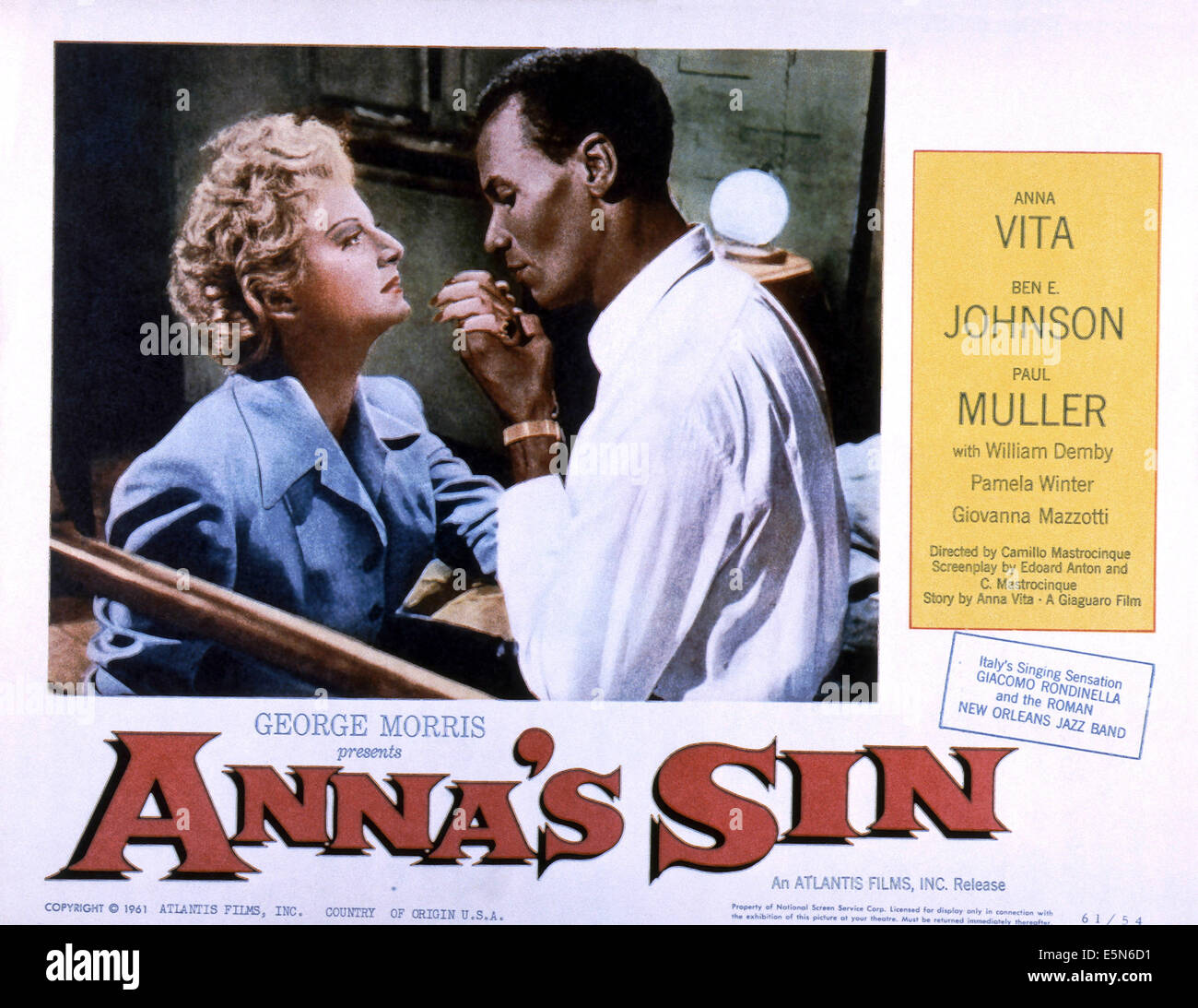 ANNA è peccato, (aka IL PECCATO DI ANNA), da sinistra: Anna Vita, Ben E. Johnson, 1952 Foto Stock