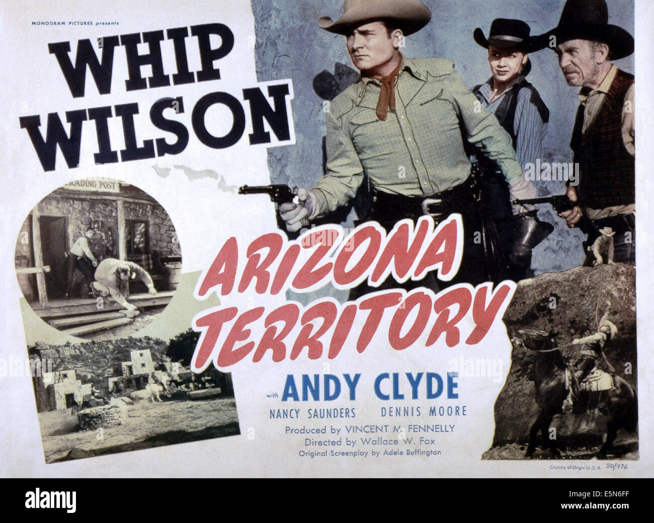 ARIZONA territorio, in alto a destra: Frusta Wilson, Nancy Saunders, Andy Clyde, 1950 Foto Stock