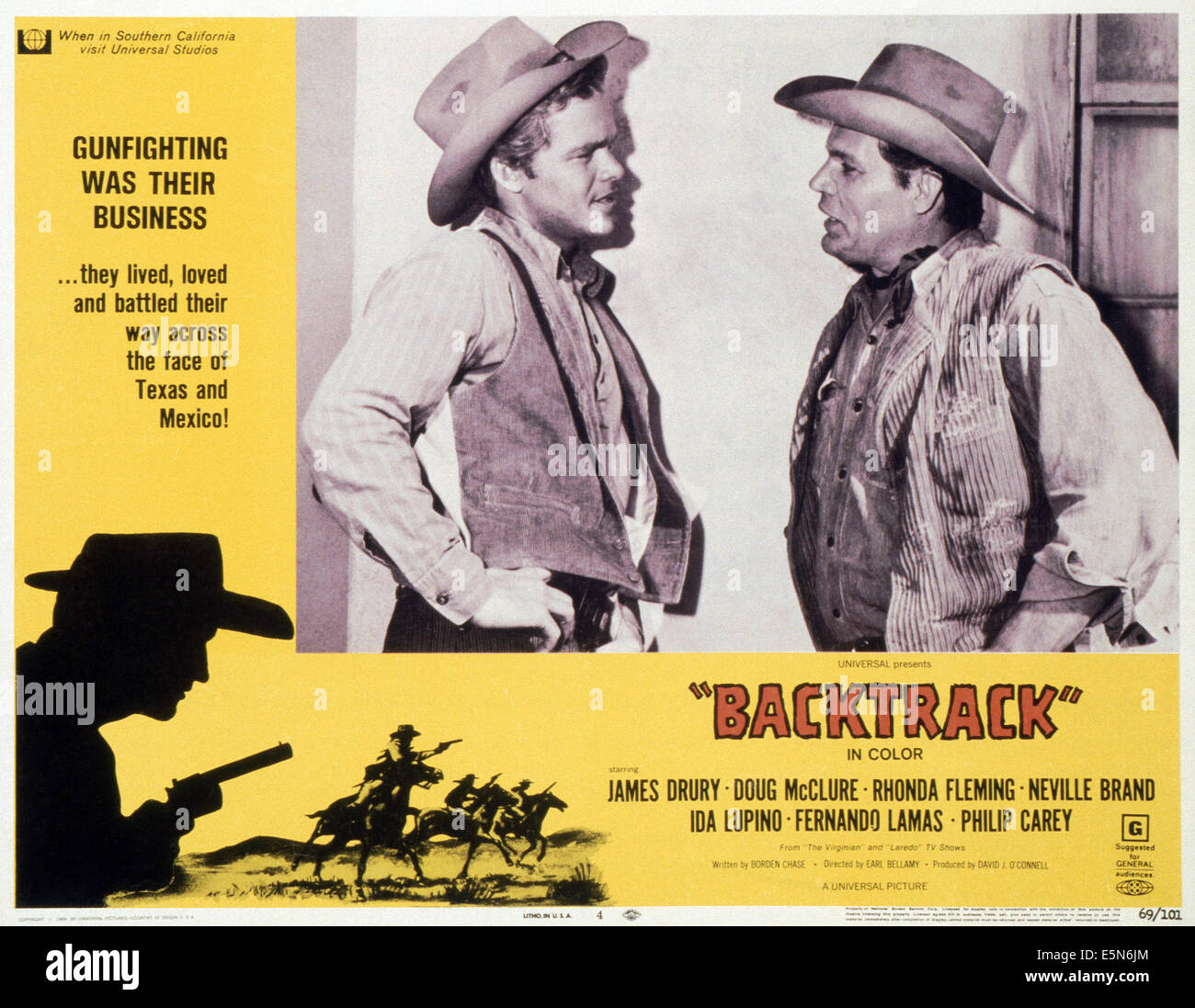 Fare marcia indietro!, da sinistra: Doug McCLure, Neville Brand, 1969 Foto Stock