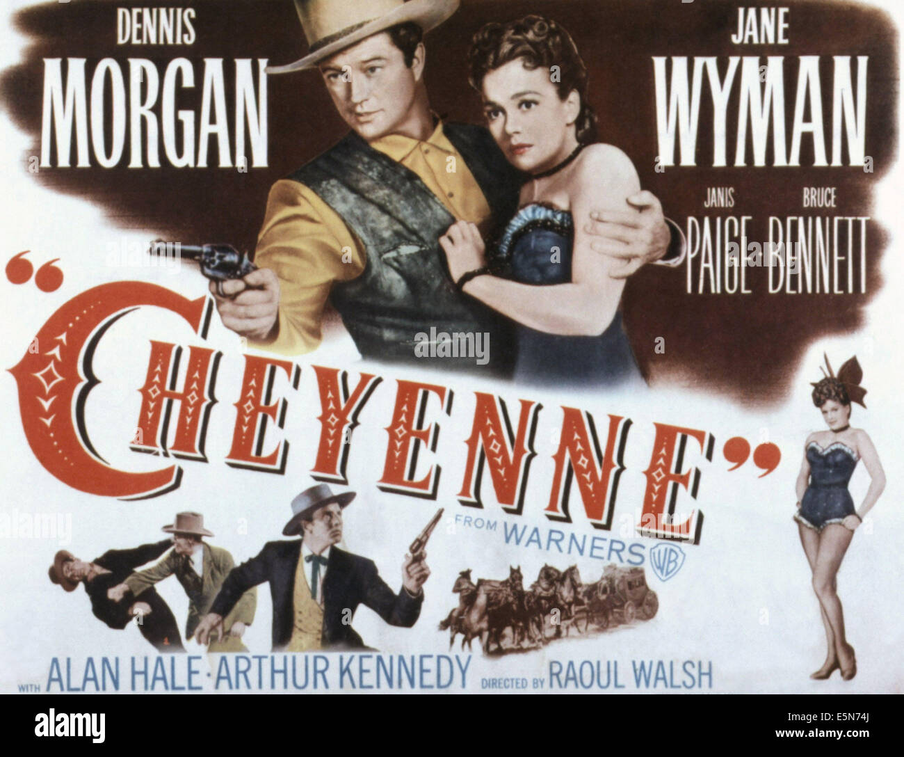 CHEYENNE, Dennis Morgan, Jane Wyman, 1947 Foto Stock