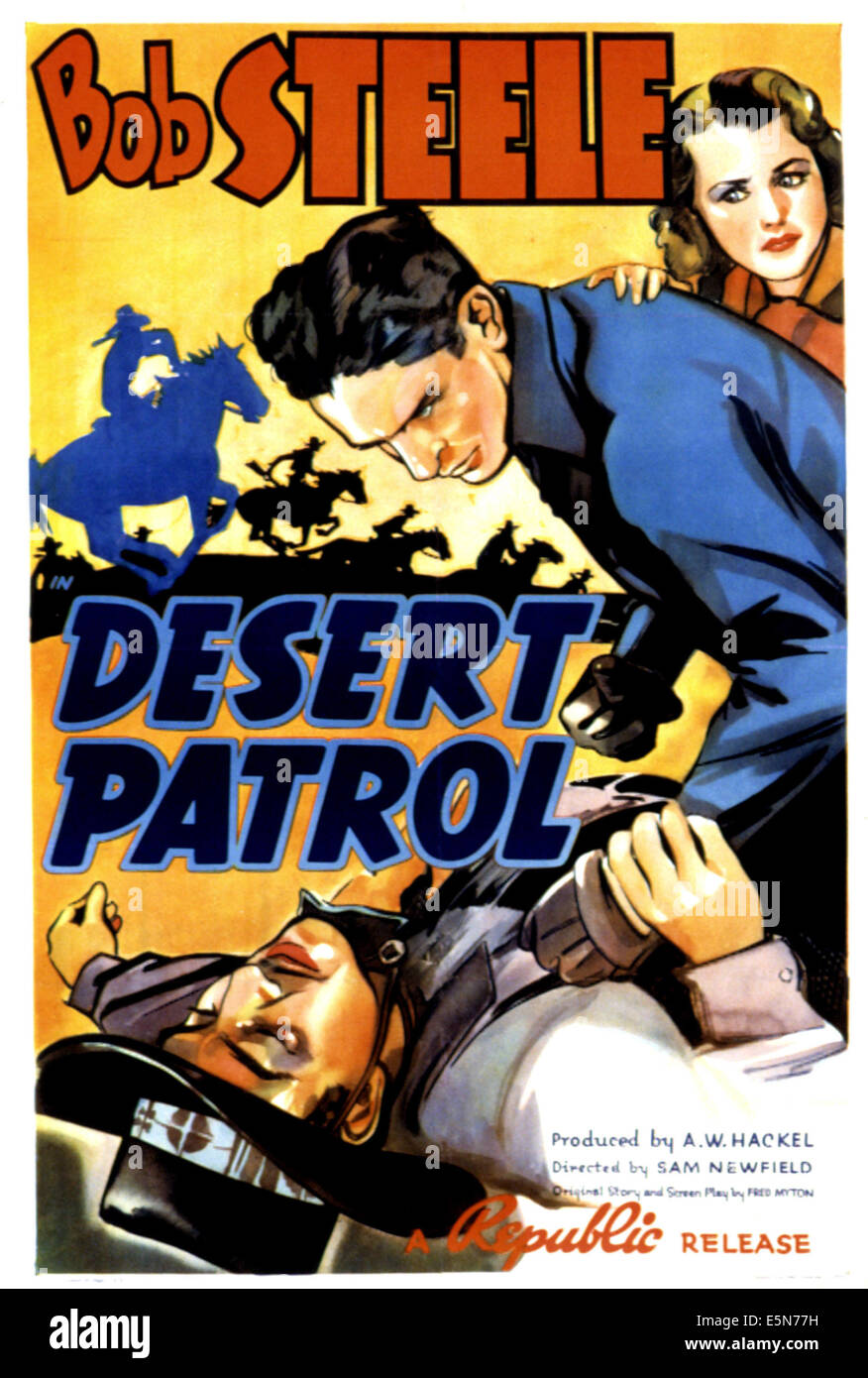 DESERT PATROL, Bob Steele, Marion Weldon, 1938 Foto Stock