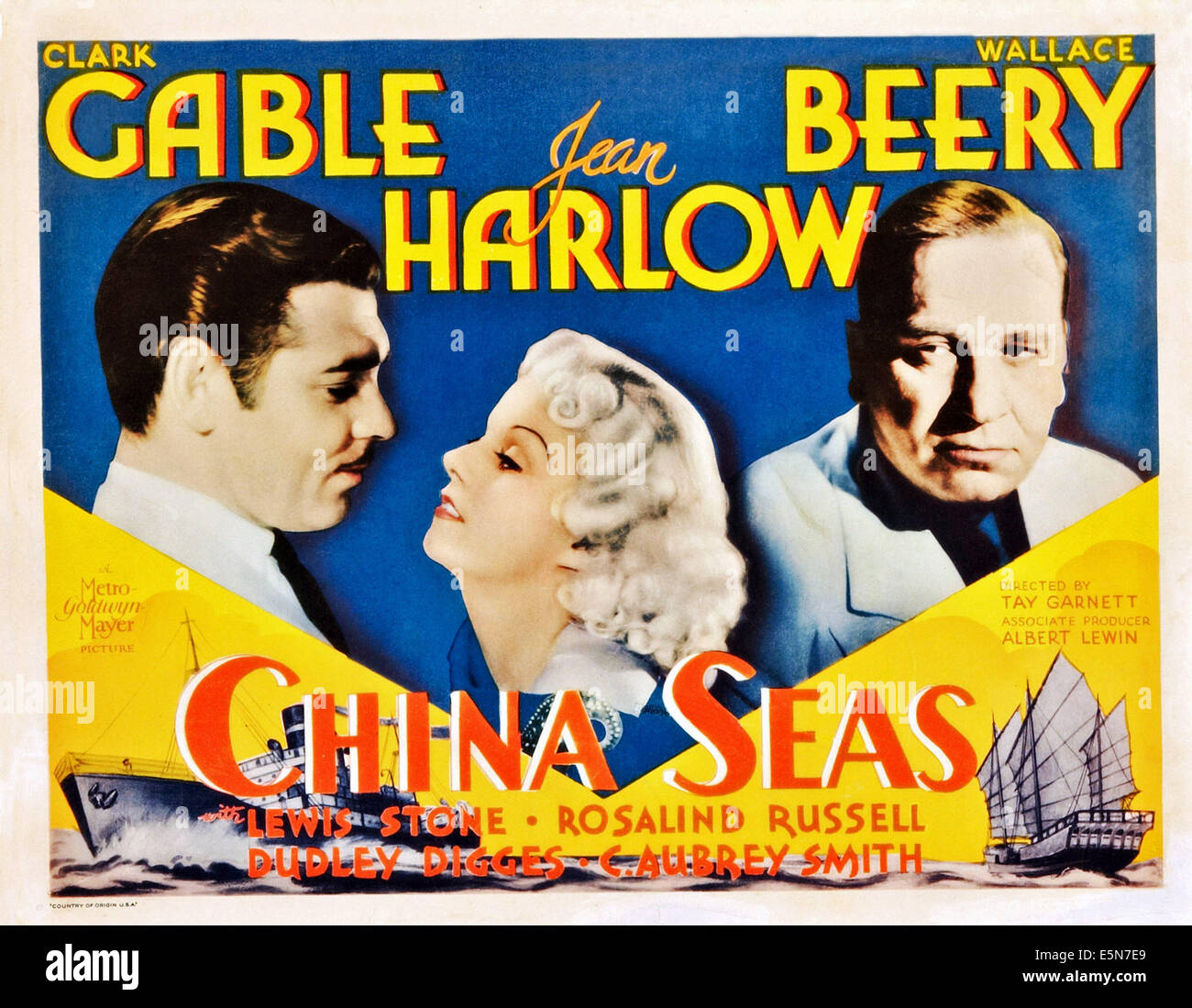 Cina Seas, Clark Gable, Jean Harlow, Wallace Beery, 1935 Foto Stock