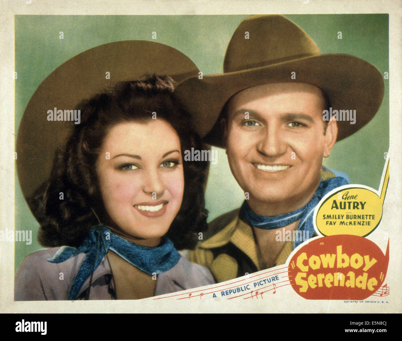 COWBOY SERENADE, da sinistra: Fay McKenzie, Gene Autry, 1942 Foto Stock