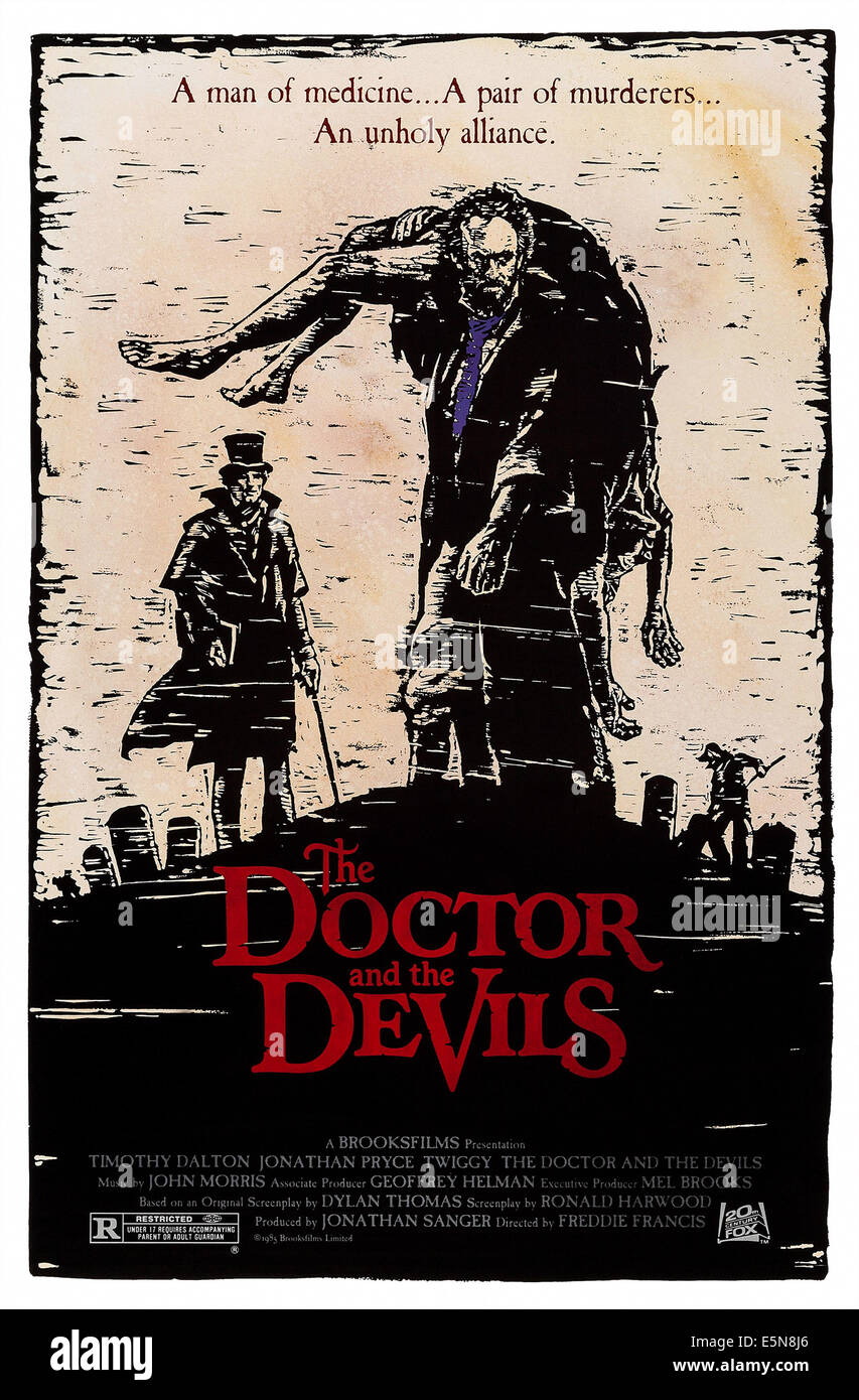 Il dottore e i diavoli, noi locandina, Jonathan Pryce (centro), 1985. ©xx Century-Fox Film Corporation, Tutti i diritti Foto Stock