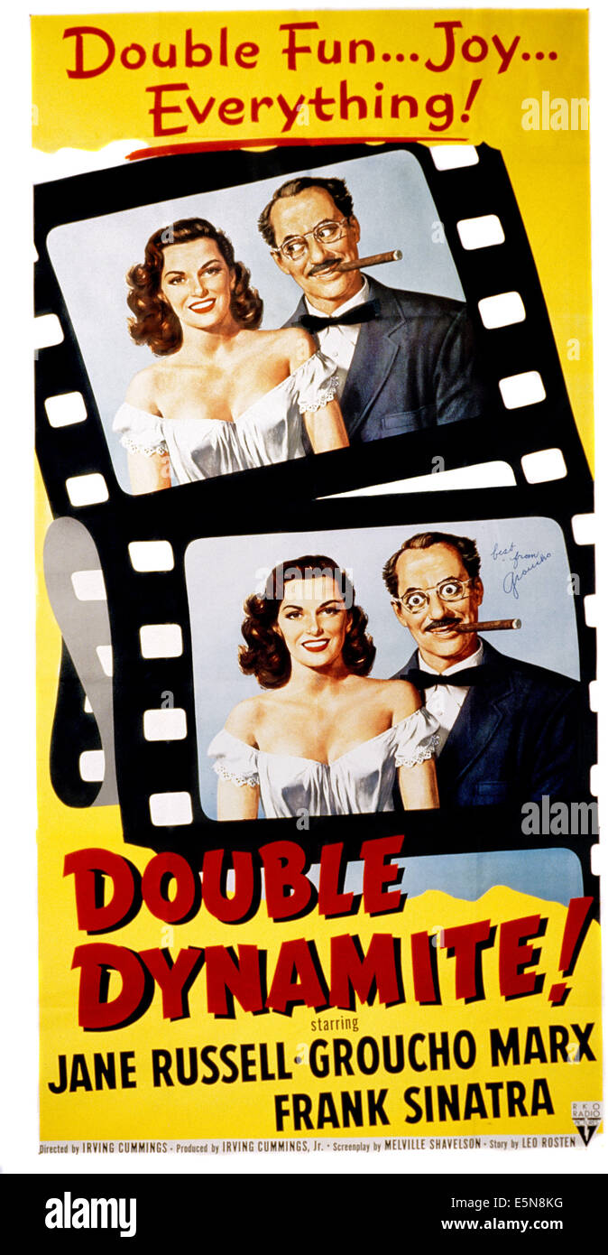 DOUBLE DYNAMITE, Jane Russell, Groucho Marx, 1951 Foto Stock