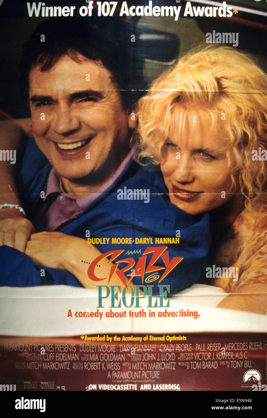CRAZY PEOPLE, Dudley Moore, Daryl Hannah, 1990. © Paramount Pictures/ cortesia: Everett Collection Foto Stock