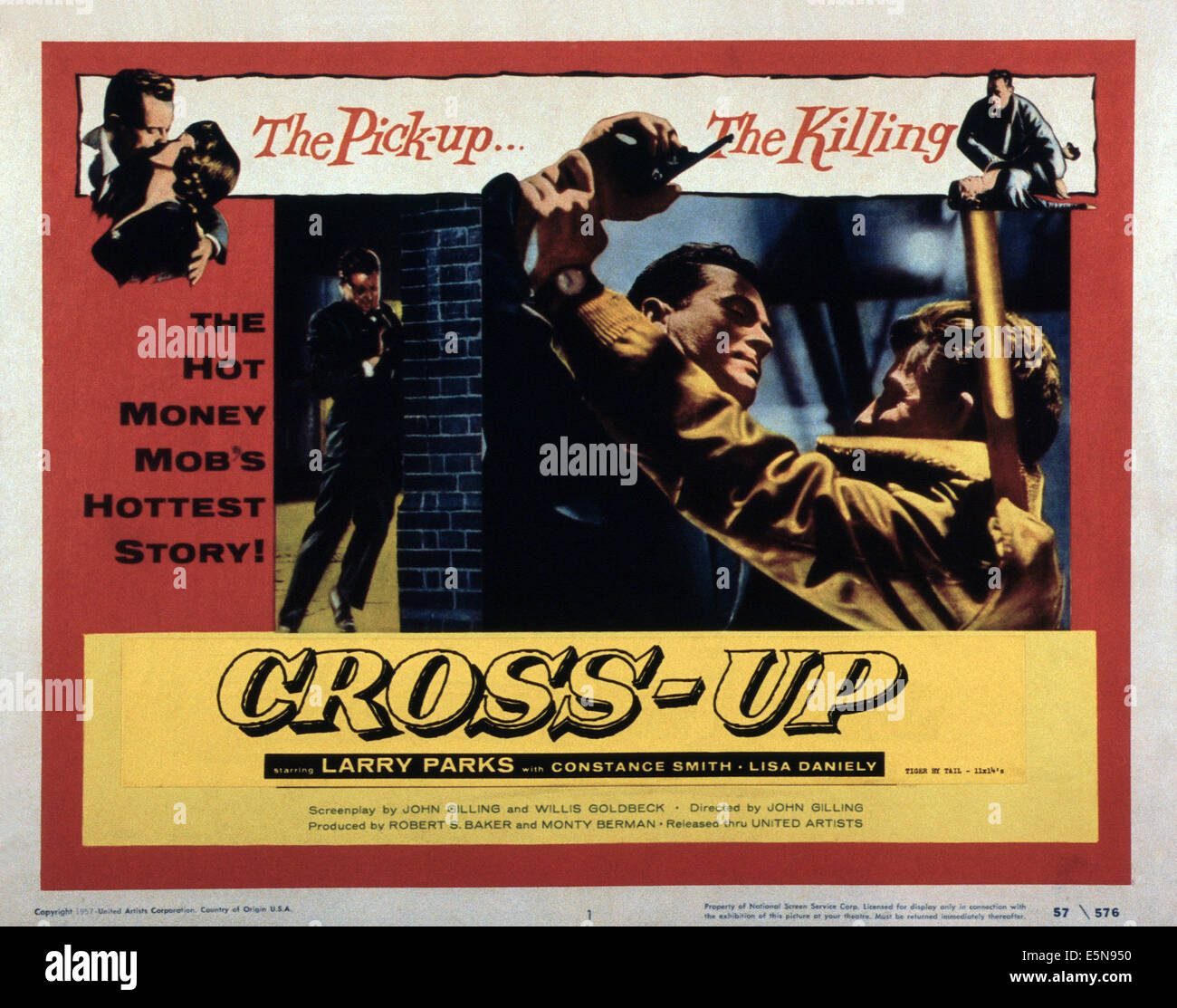 CROSS-UP, in alto a sinistra: Larry parchi, Constance Smith, 1955 Foto Stock