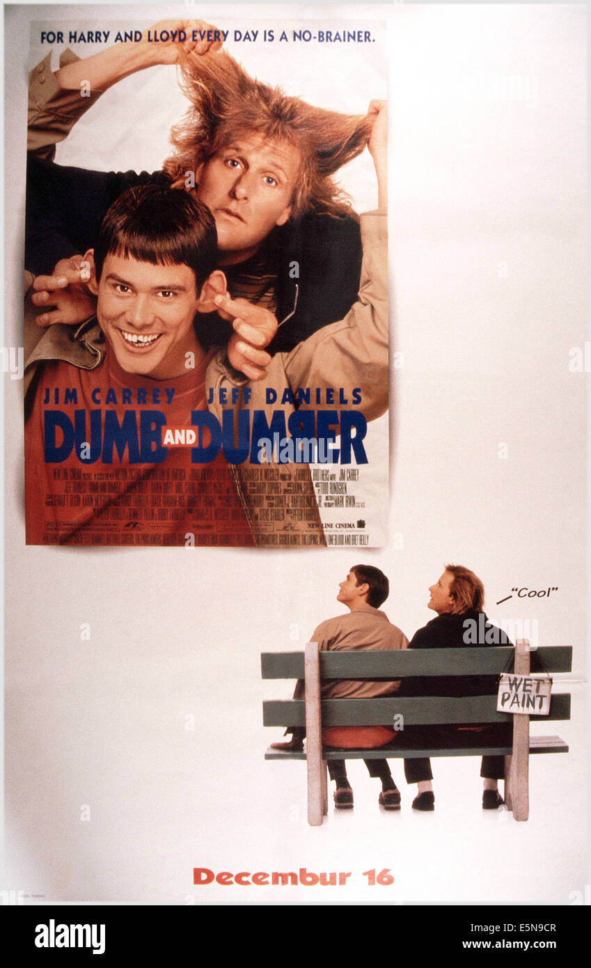 Muto e più muto, in alto da sinistra: Jim Carrey, Jeff Daniels, in basso da sinistra: Jim Carrey, Jeff Daniels, 1994, © Nuova Linea/cortesia Foto Stock