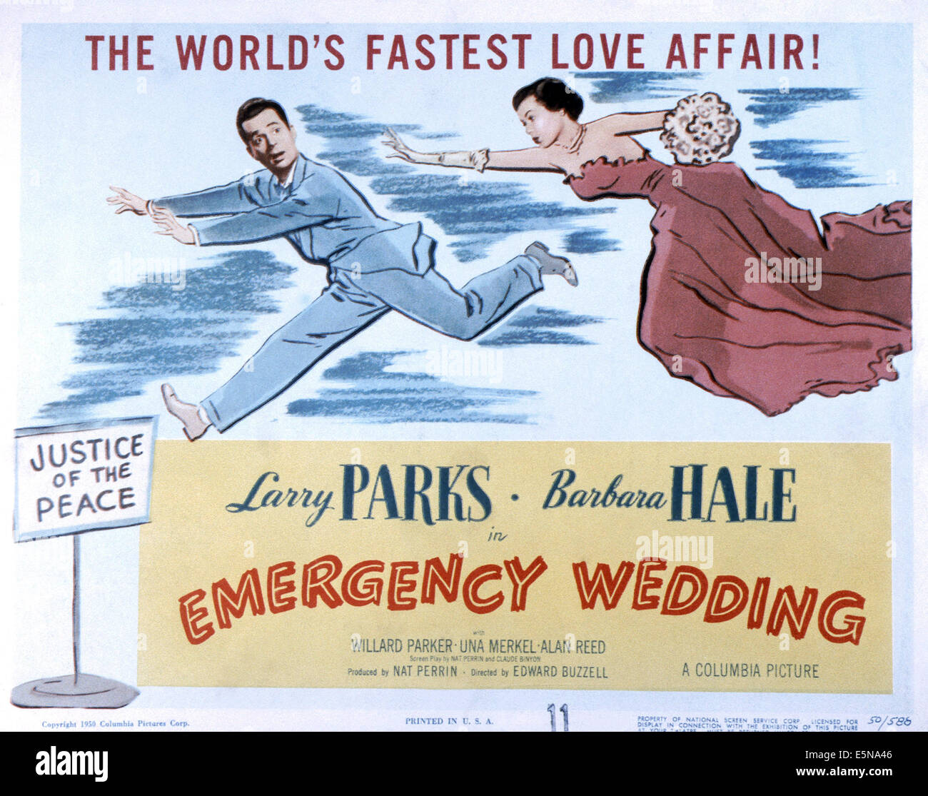 Nozze di emergenza, da sinistra: Larry parchi, Barbara Hale, 1950 Foto Stock