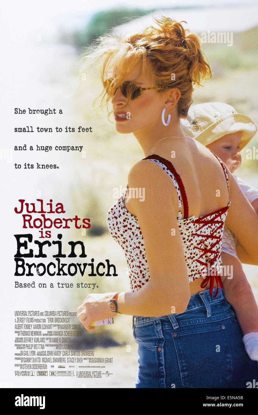 ERIN BROCKOVICH, noi locandina, Julia Roberts, 2000. ©Universal/ cortesia Everett Collection Foto Stock