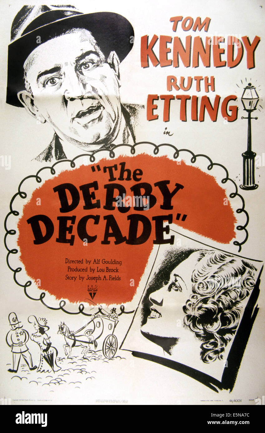 DERBY DECENNIO, Tom Kennedy (top), Ruth Etting, 1934 Foto Stock
