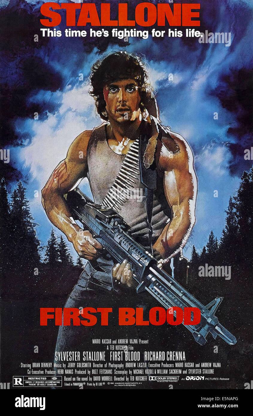 Primo sangue, Sylvester Stallone, 1982. (C) Orion Pictures/ cortesia: Everett collezione. Foto Stock