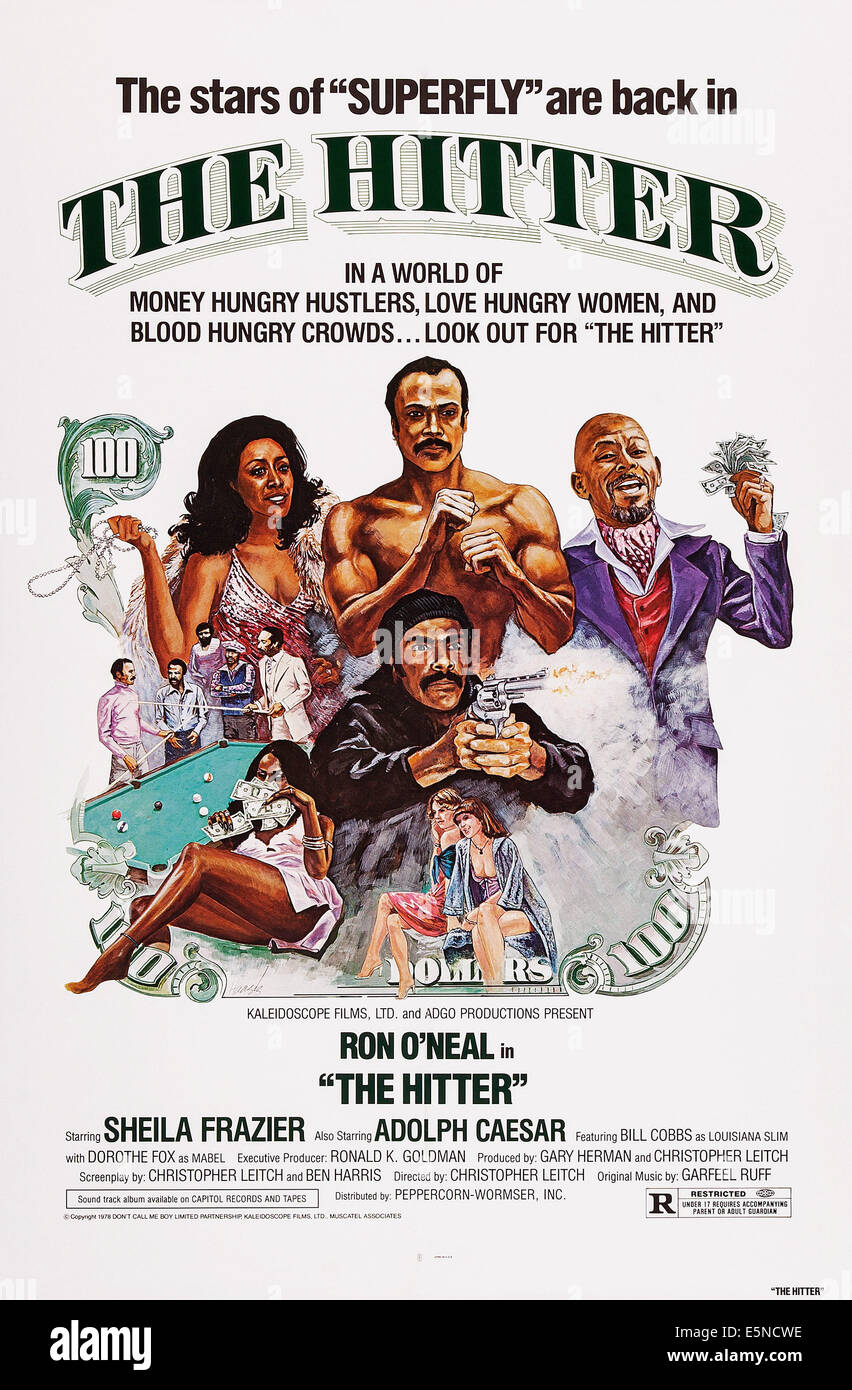 Il HITTER, poster negli Stati Uniti, in alto da sinistra: Sheila Frazier, Adolph Caesar, Bill Cobbs; sotto al centro: Ron O'Neal, 1979. Foto Stock