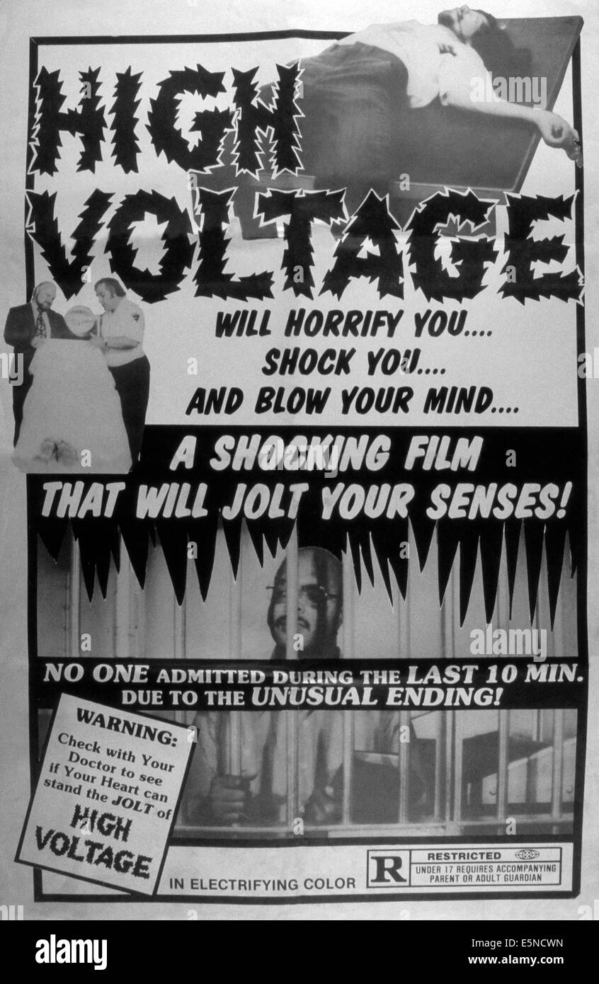 Alta tensione (aka la sedia elettrica, U.S. poster, 1976 Foto Stock