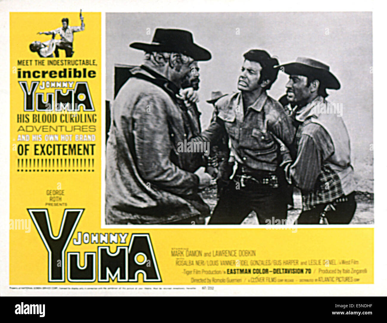 JOHNNY YUMA, Luigi Vannucchi, Mark Damon, 1966 Foto Stock