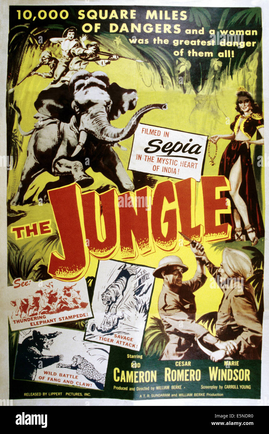 La giungla, locandina, 1952 Foto Stock