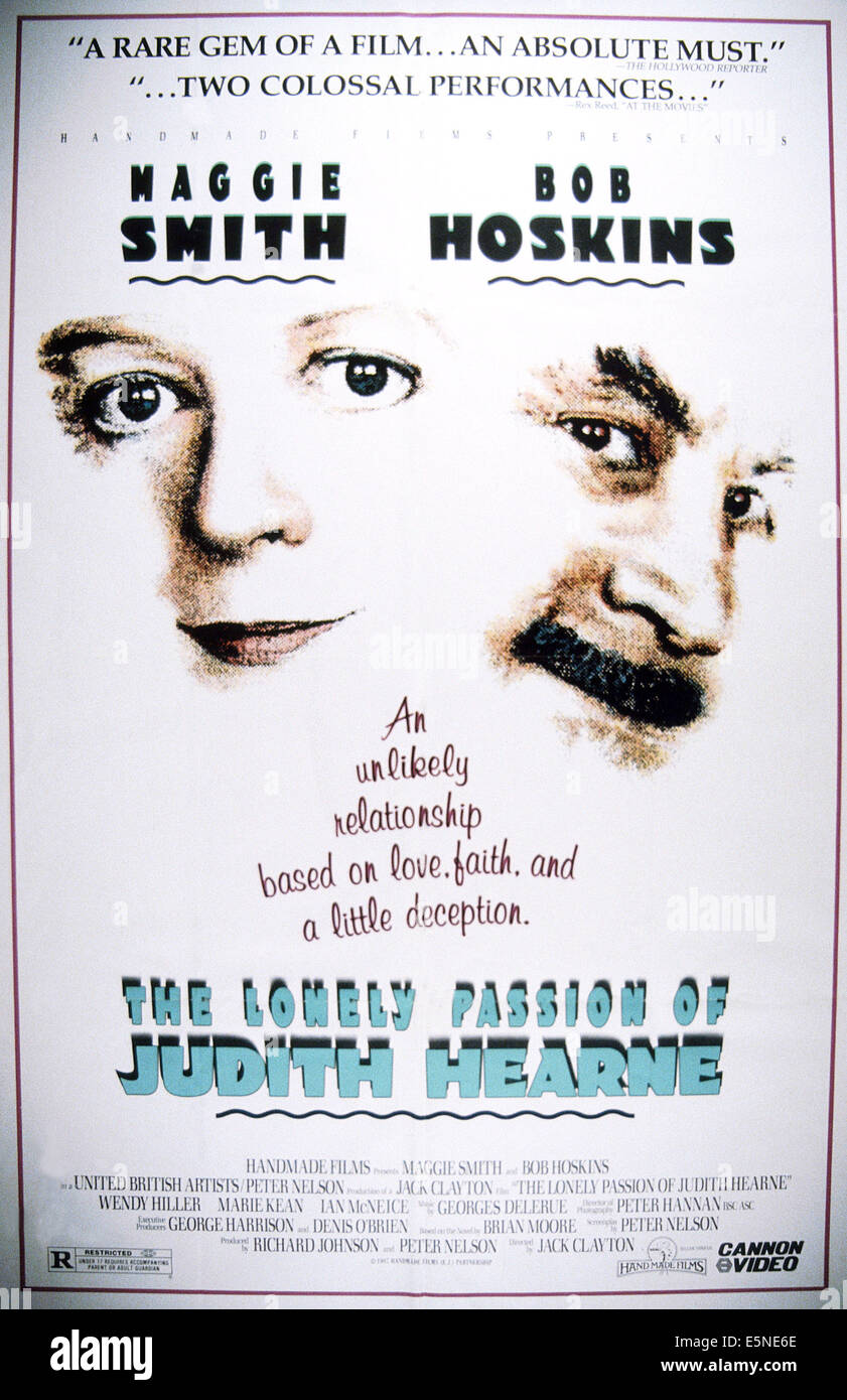 La Lonely PASSIONE DI JUDITH HEARNE, poster, da sinistra: Maggie Smith, Bob Hoskins, 1987. ©Isola foto/cortesia Everett Foto Stock