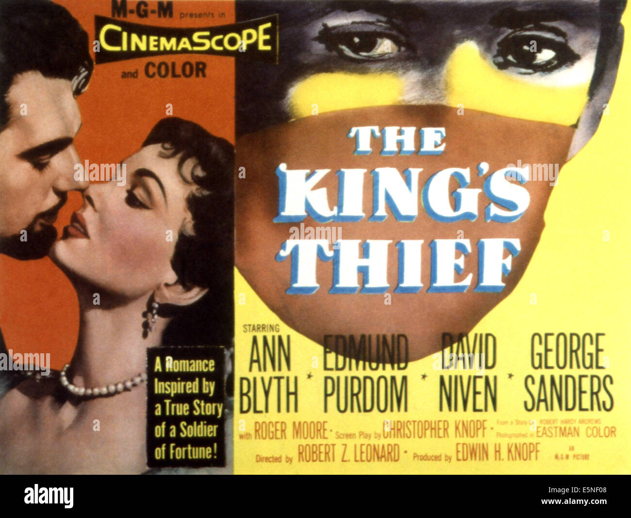 Il re il ladro, Edmund Purdom, Ann Blyth, 1955 Foto Stock