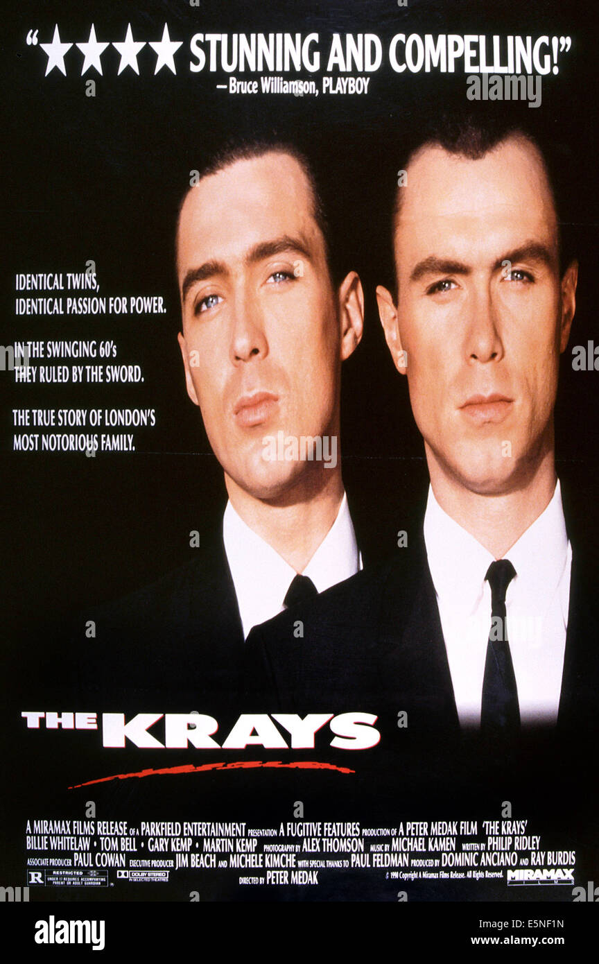 I KRAYS da sinistra: Martin Kemp, Gary Kemp, 1990 © Miramax/cortesia Everett Collection Foto Stock