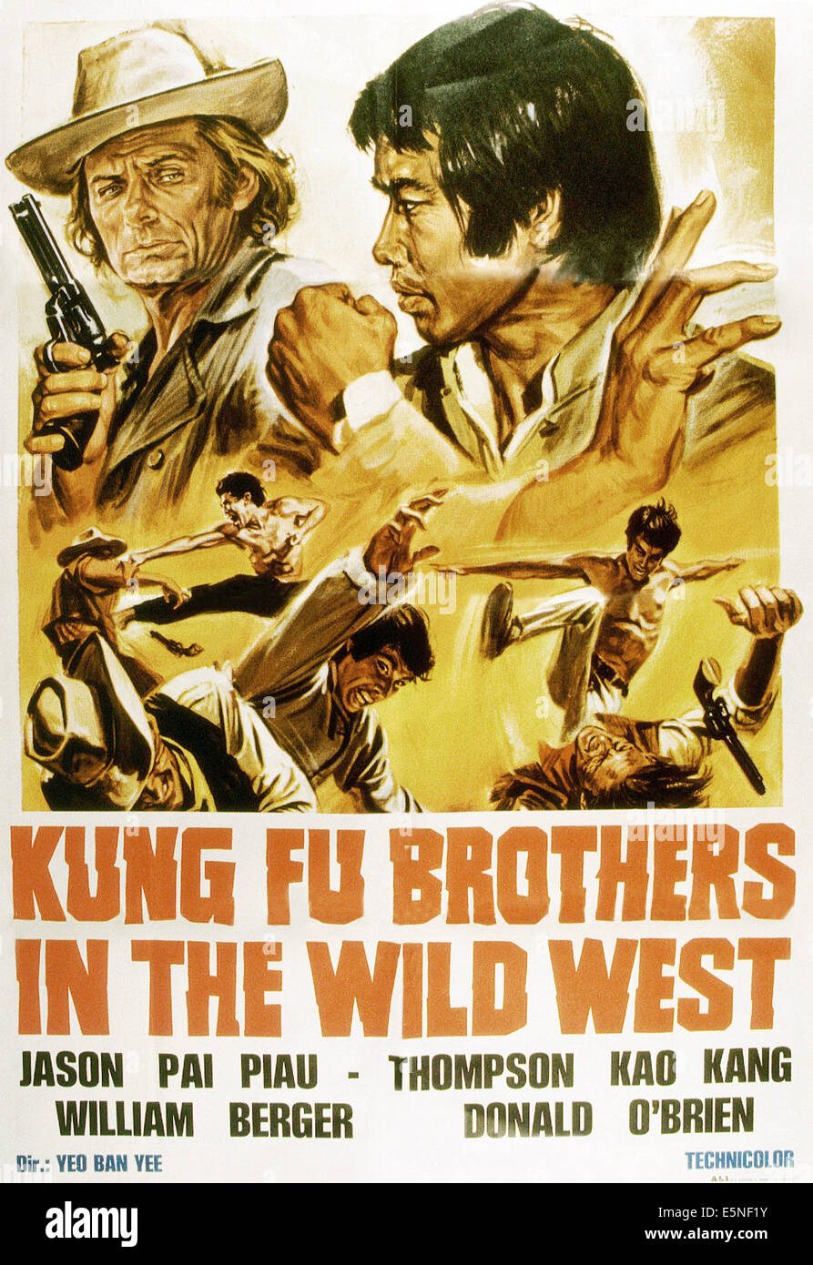 KUNG FU fratelli nel selvaggio West, (aka KUNG FU NEL PAZZO WEST), da sinistra: William Berger, Jason Pai Piao, 1973 Foto Stock