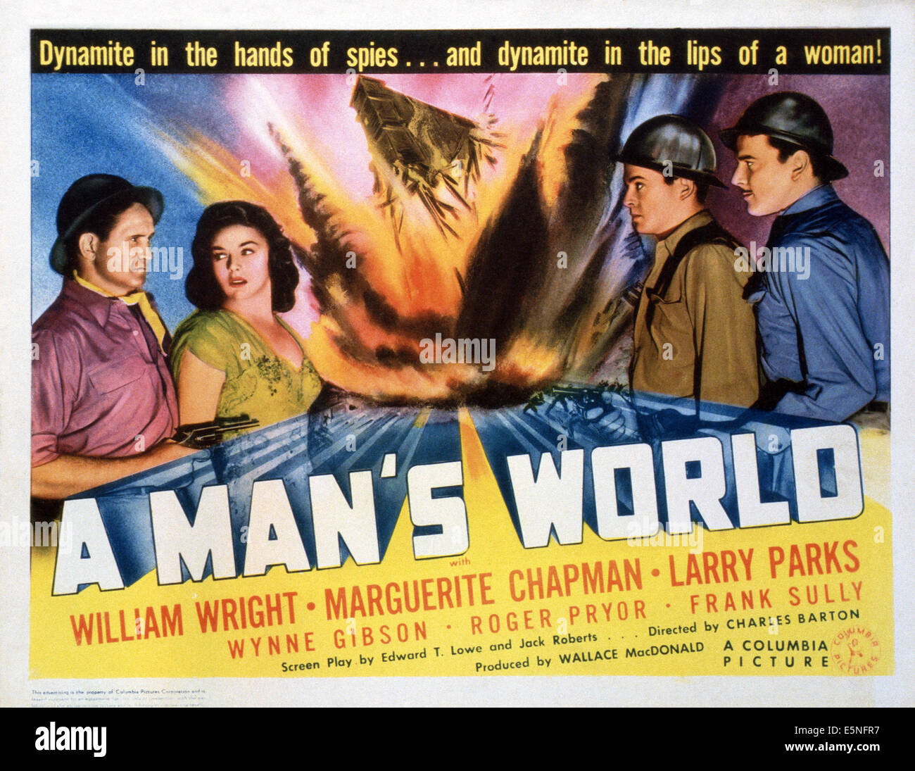 Un mondo di uomini, da sinistra: Frank Sully, Marguerite Chapman, Larry parchi, William Wright, 1942 Foto Stock