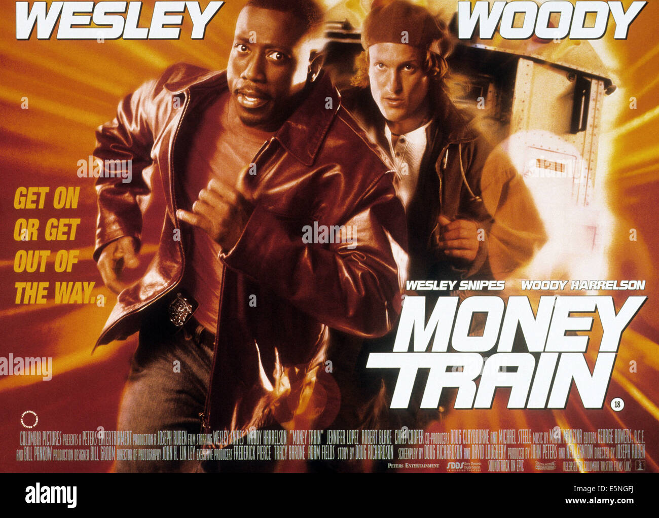 Treno di denaro, da sinistra: Wesley Snipes, Woody Harrelson, 1995, © Columbia/cortesia Everett Collection Foto Stock