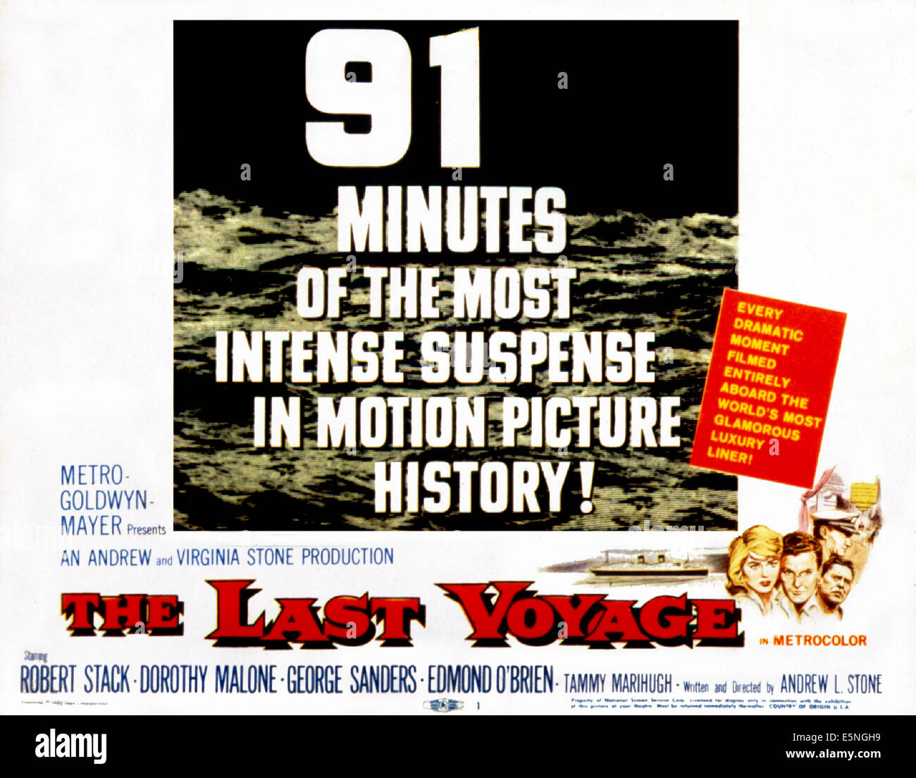 L'ULTIMO VIAGGIO, locandina, 1960 Foto Stock