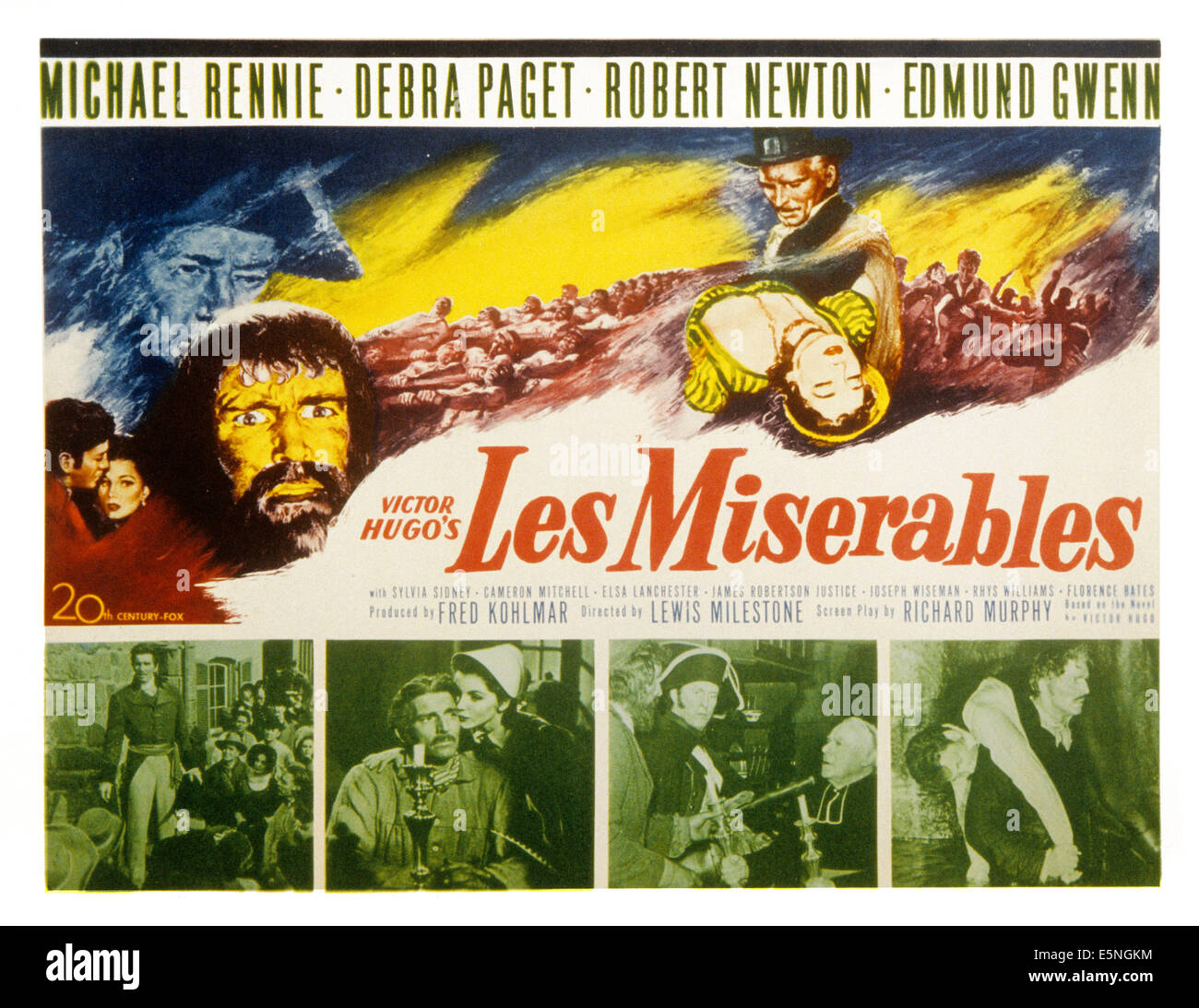 LES MISERABLES, Michael Rennie, Debra Paget, Edmund Gwenn, 1952, (c) XX Century Fox, TM & Copyright / cortesia: Everett Foto Stock