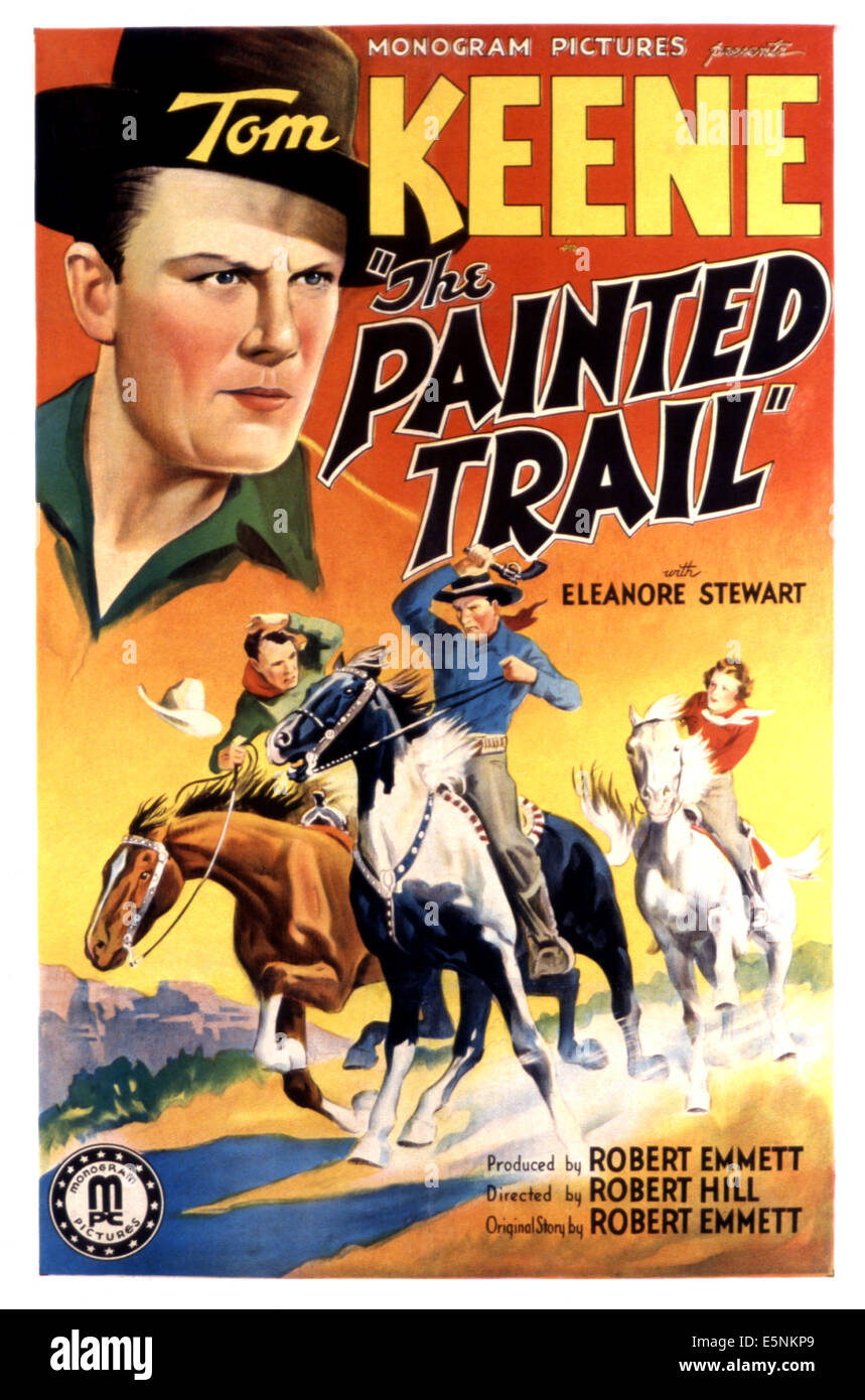 Il dipinto di trail, Tom Keene, 1938. Foto Stock