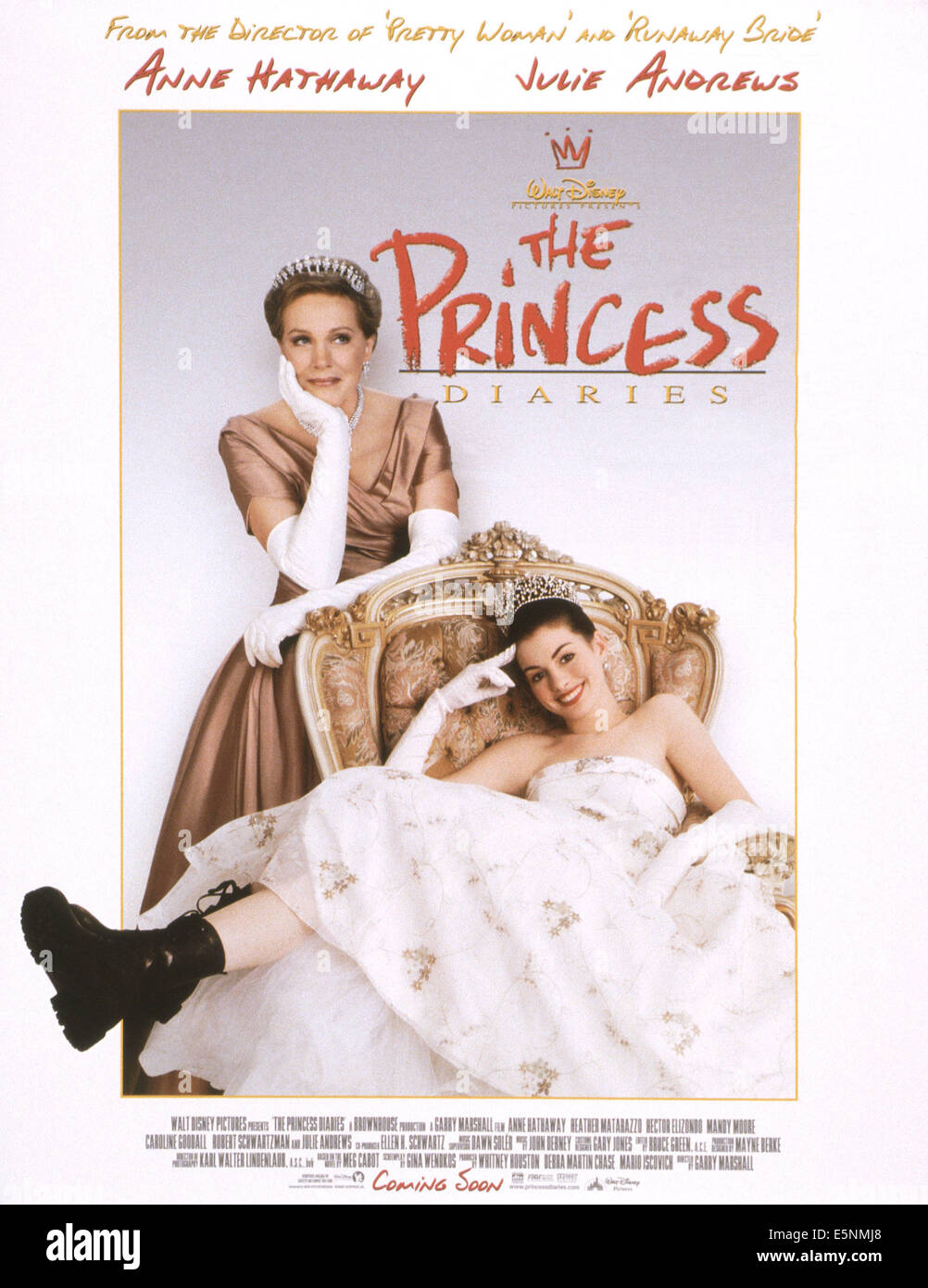 La principessa Diaries, noi poster, da sinistra: Julie Andrews, Anne Hathaway, 2001, © Walt Disney/cortesia Everett Collection Foto Stock