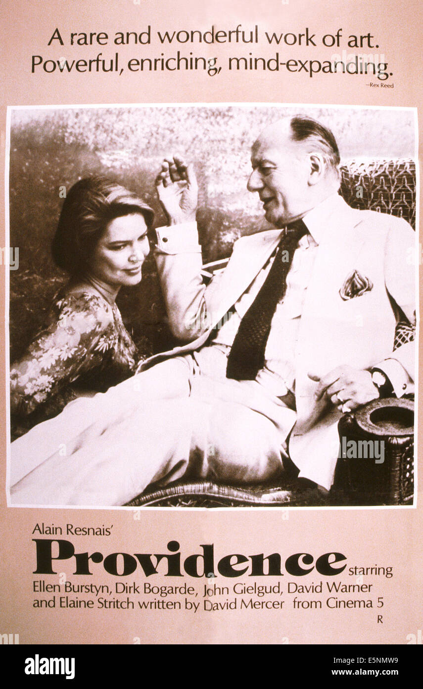 La provvidenza ci, poster, da sinistra: Ellen Burstyn, John Gielgud, 1977 Foto Stock