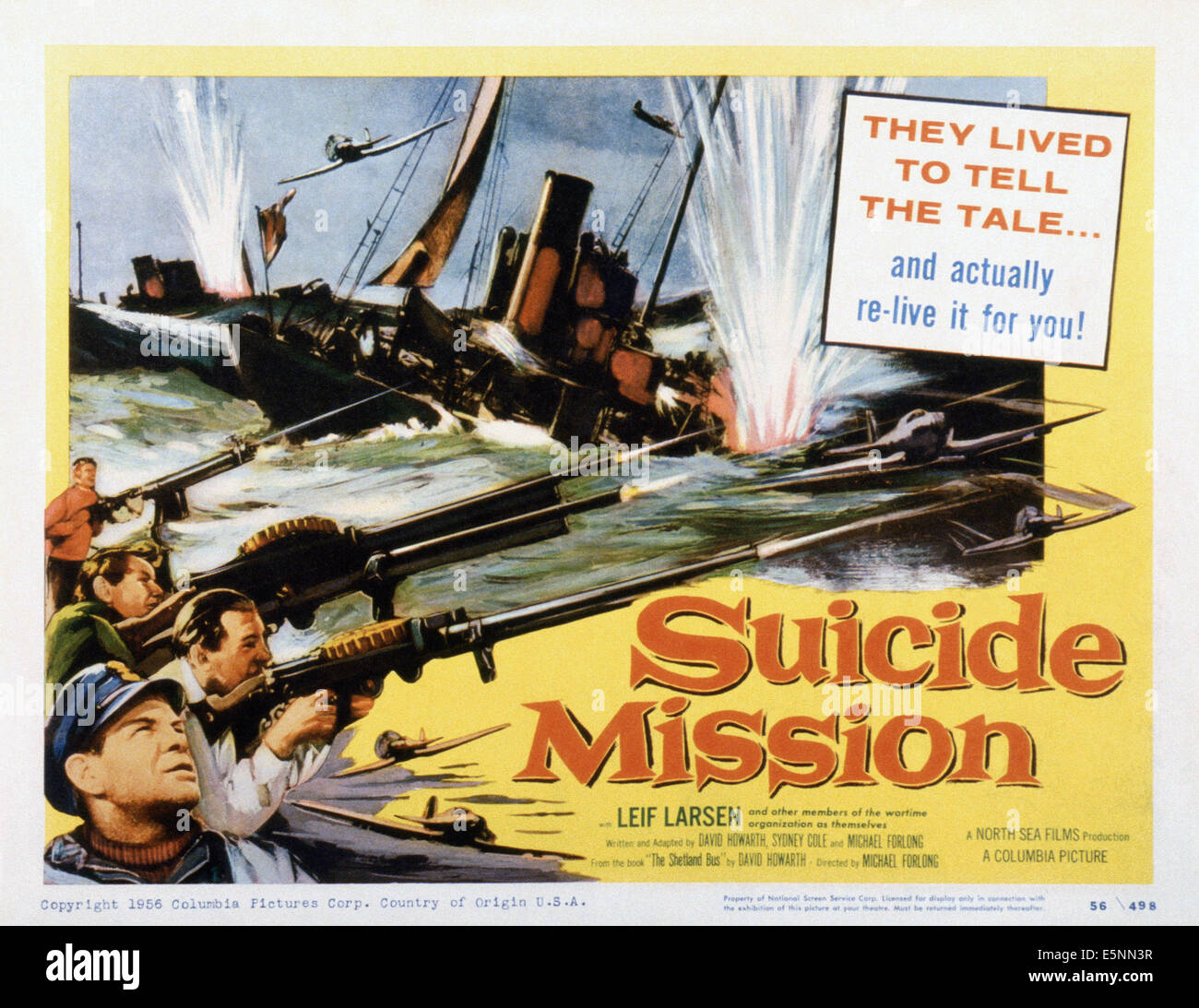 SHETLANDSGJENGEN, (aka missione suicida), US lobbycard, 1954 (versione US 1956) Foto Stock