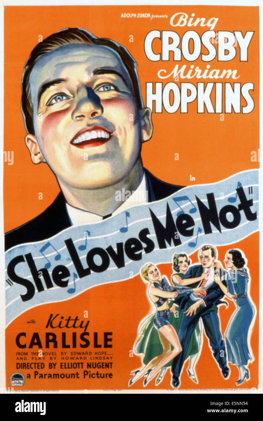 Lei ama ME NON, Bing Crosby, 1934 Foto Stock