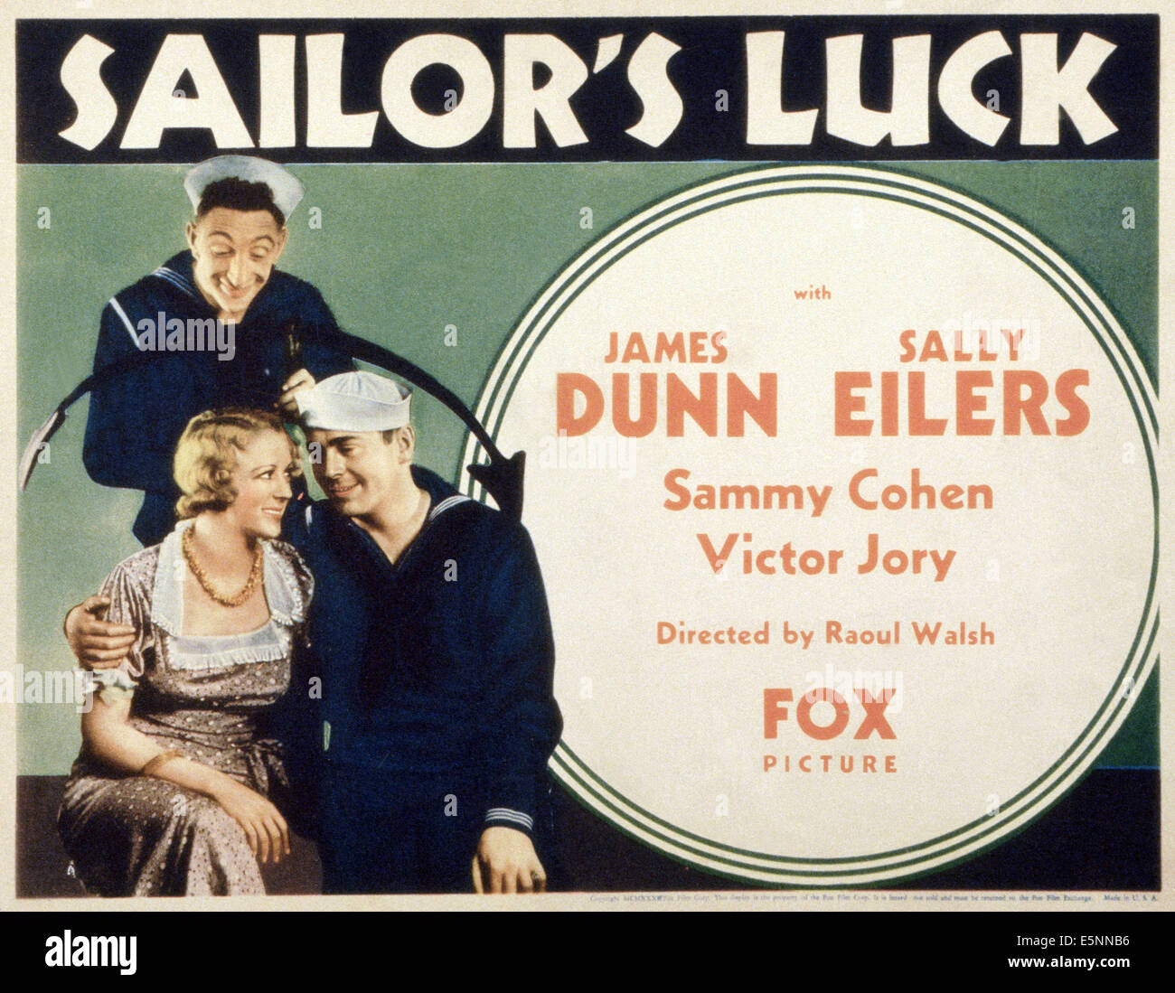 SAILOR'S LUCK, noi poster, anteriore da sinistra: Sally Eilers, James Dunn, Sammy Cohen (posteriore), 1933, TM & Copyright © del xx secolo Foto Stock