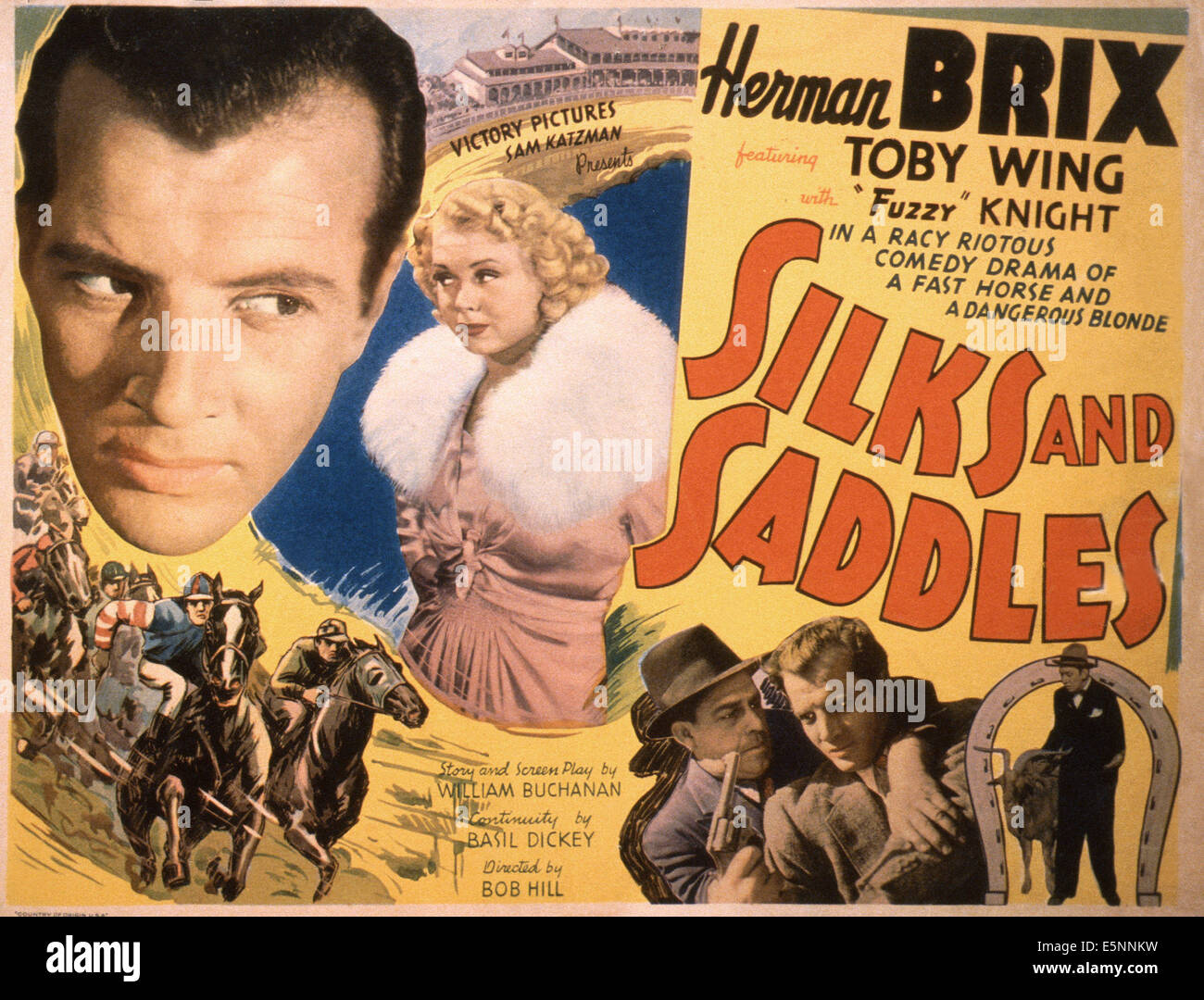 Sete e selle, noi poster, parte superiore da sinistra: Bruce Bennett come Herman Brix, Toby Wing, 1936 Foto Stock