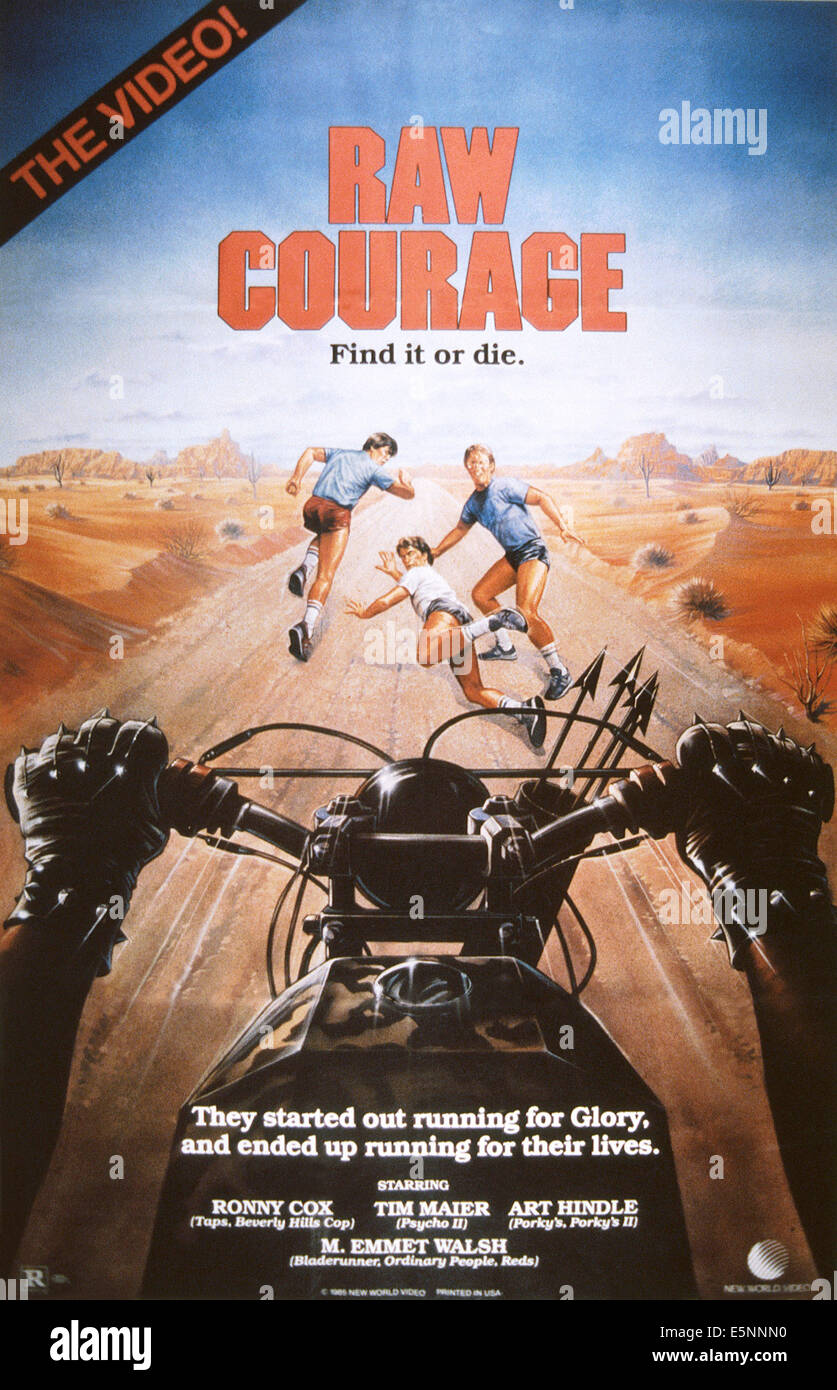 Materie coraggio, (aka coraggio), US poster, 1984 © New World/cortesia Everett Collection Foto Stock
