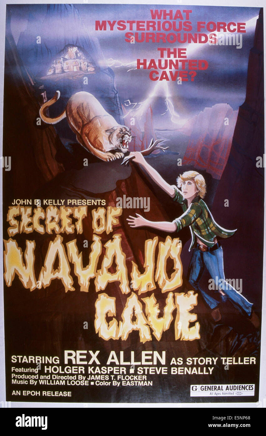 Il segreto della grotta Navajo, noi poster, 1976 Foto Stock